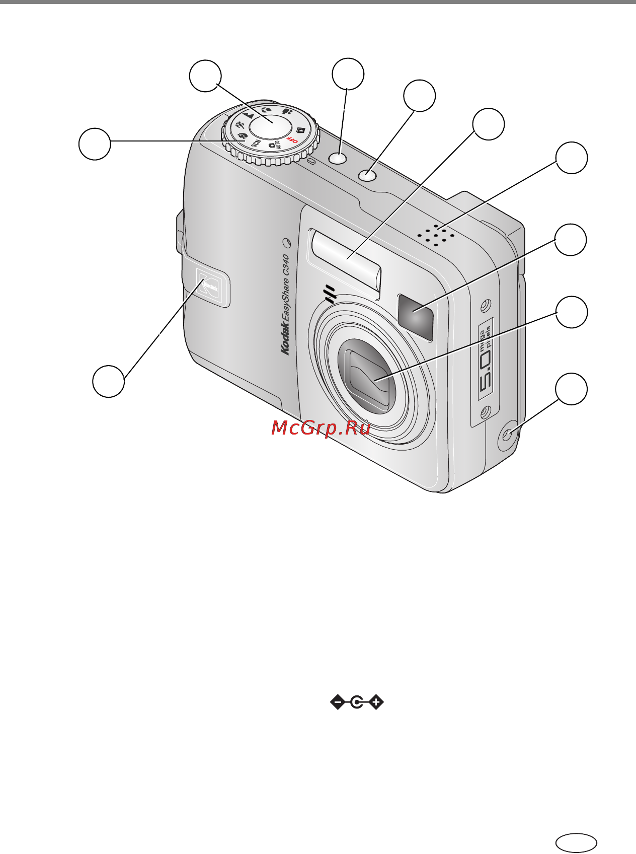 Kodak C340 [3/83] Внешний вид и органы управпения