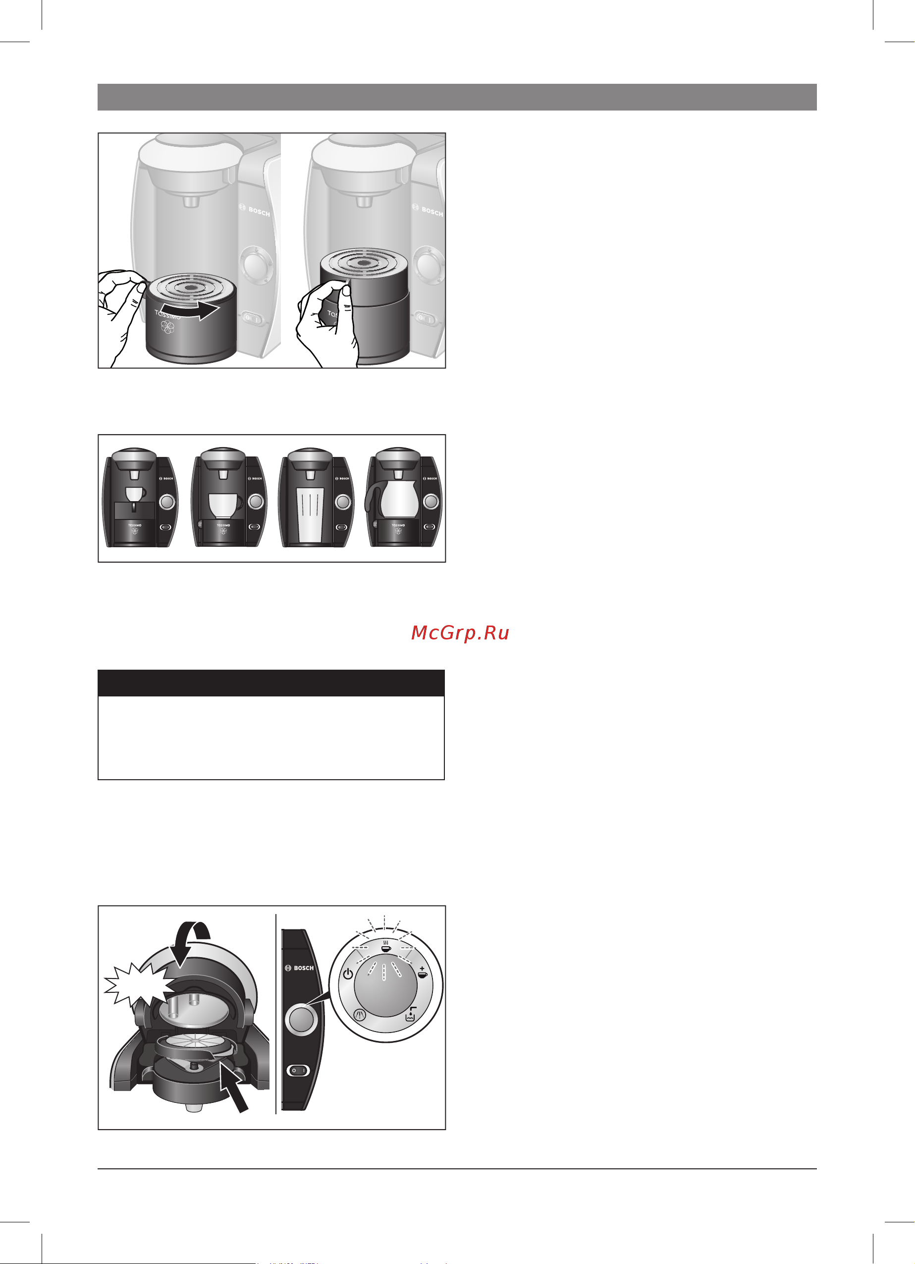 Bosch TAS 4013EE TASSIMO [85/98] Cum sa utilizati aparatul tassimo