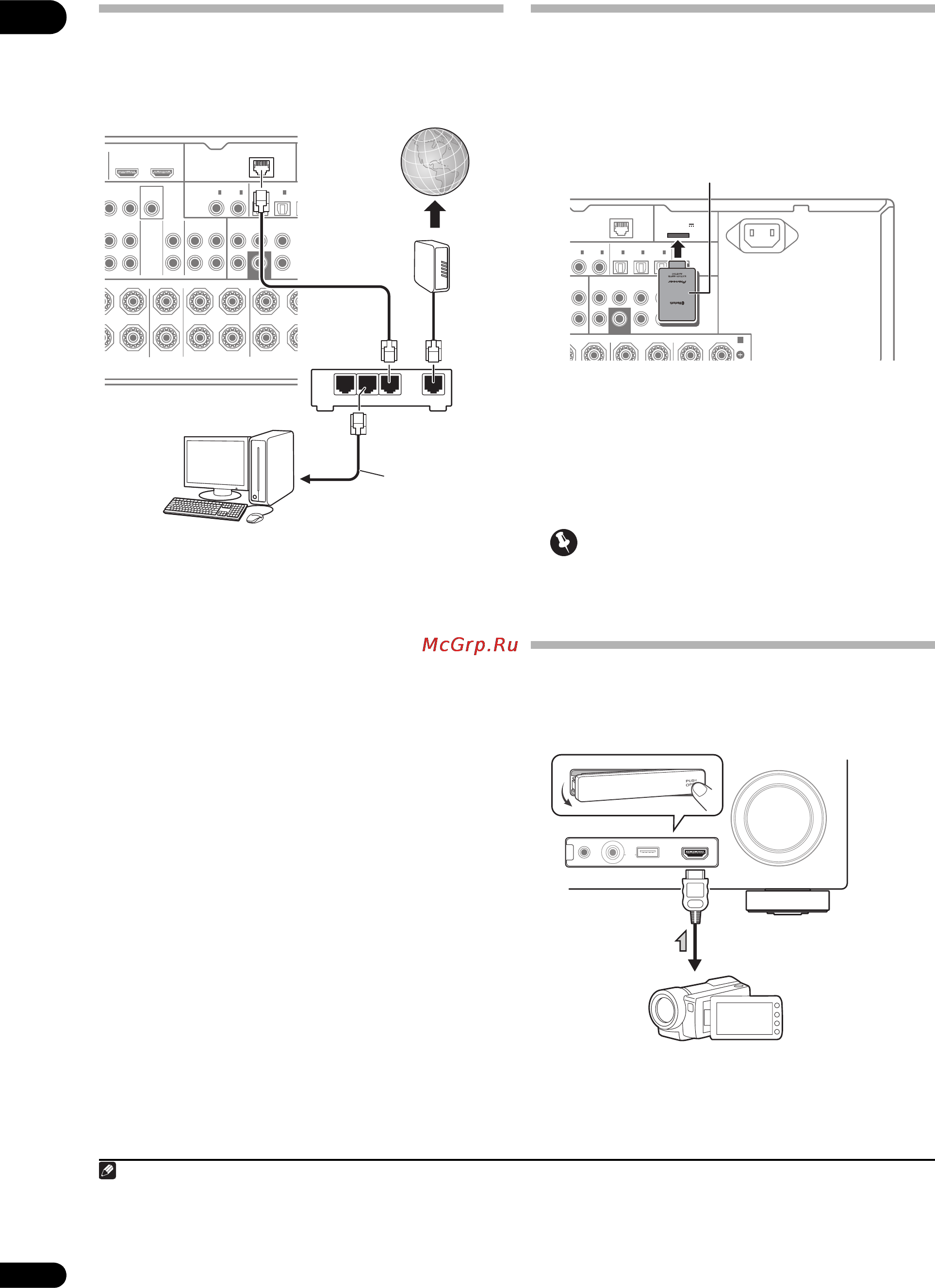 Pioneer VSX-LX53 [30/110] Подключение к сети через интерфейс lan