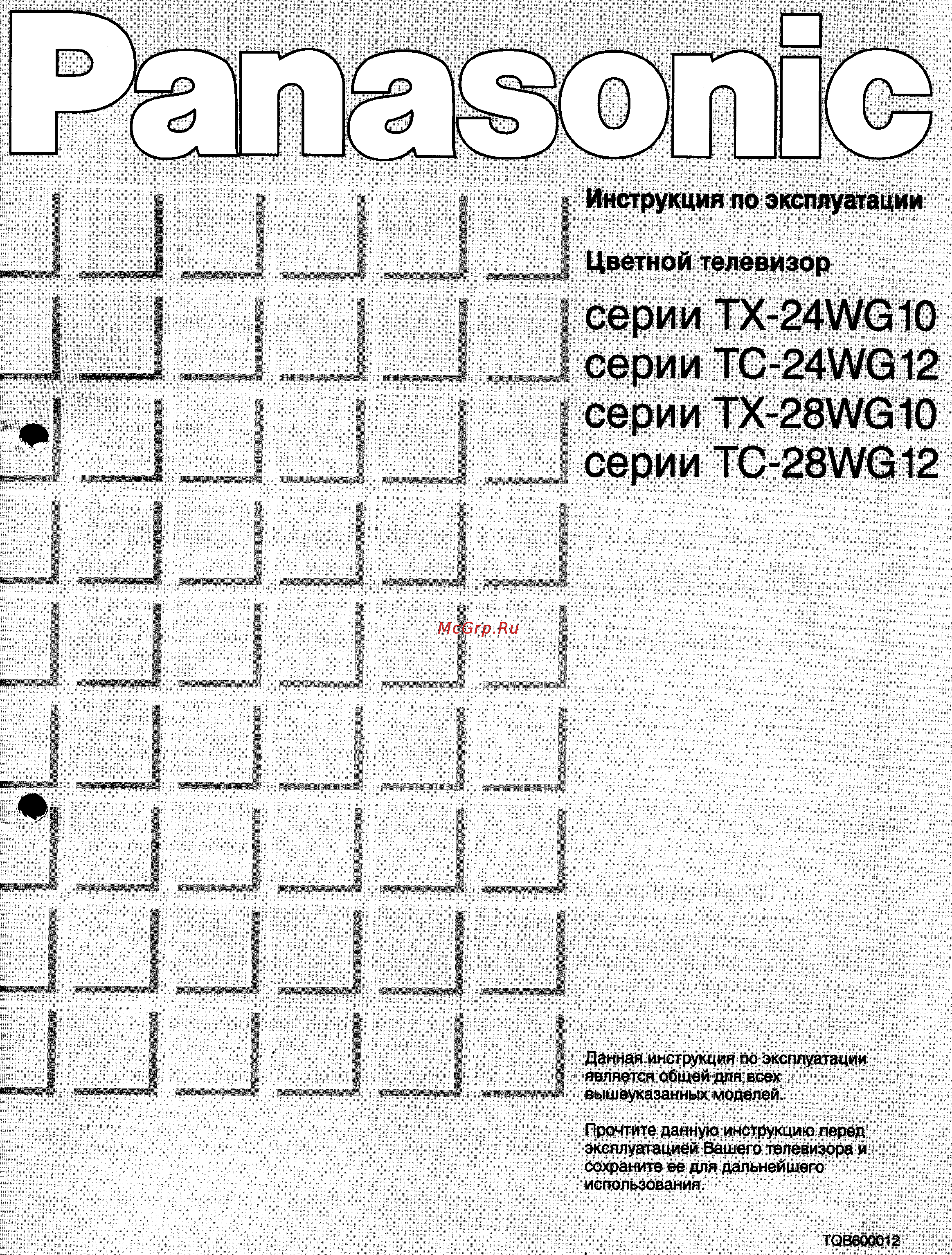 Panasonic TX-24WG10 Инструкция по эксплуатации онлайн