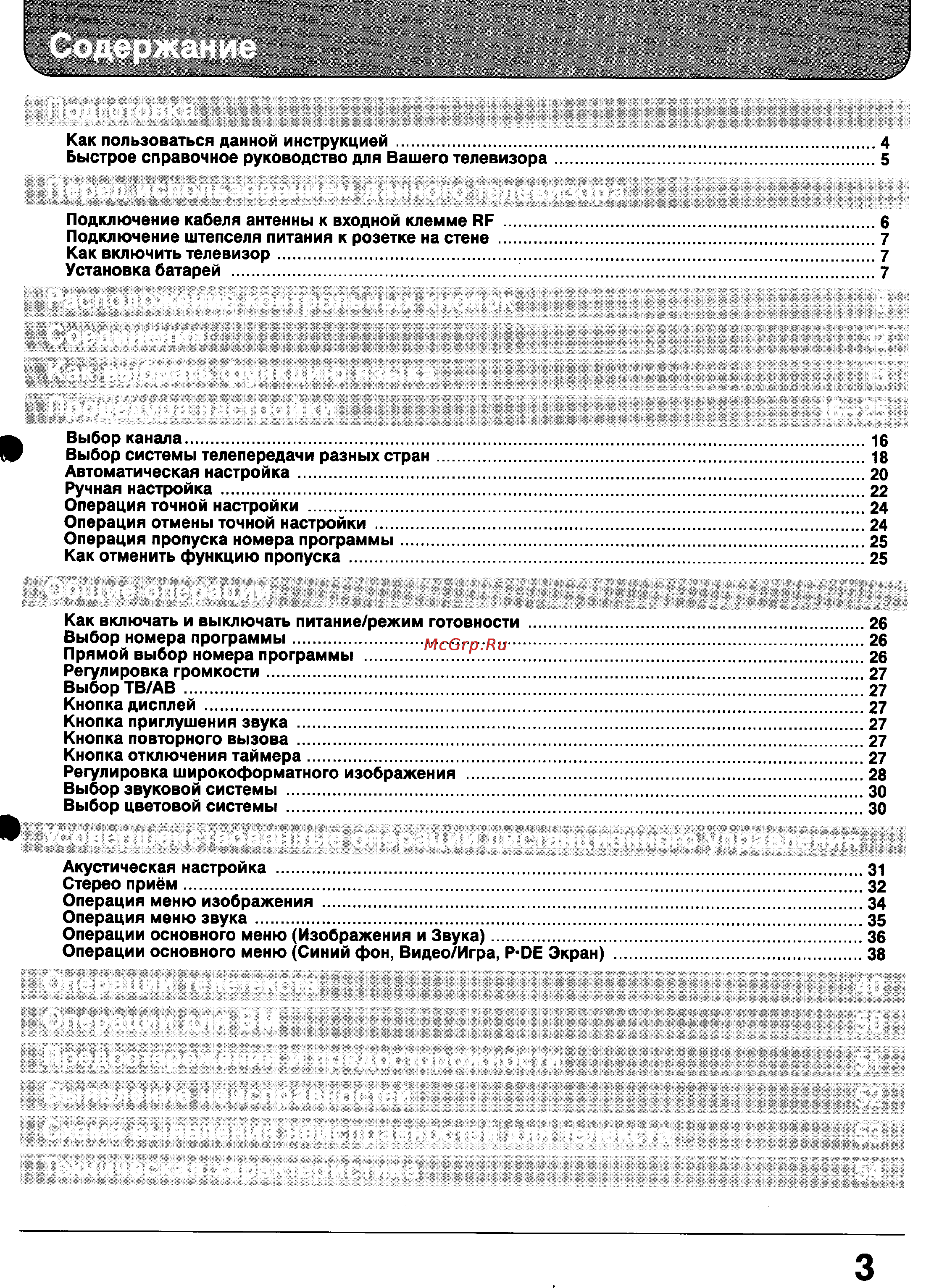 Panasonic TC-28WG12 Инструкция по эксплуатации онлайн [3/56] 37135