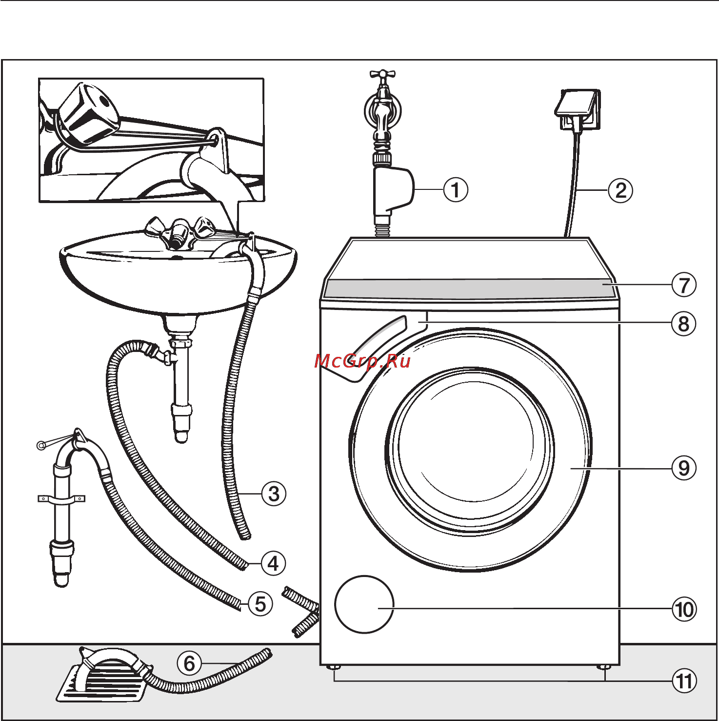 Miele W 4144 WPS [43/64] Установка и подключение