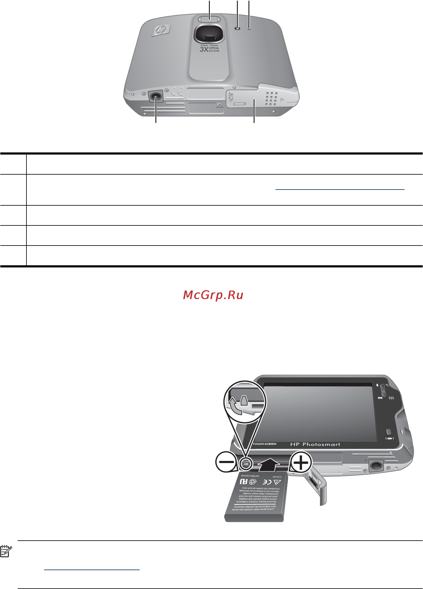 HP Photosmart R930 [7/73] Установите батарею