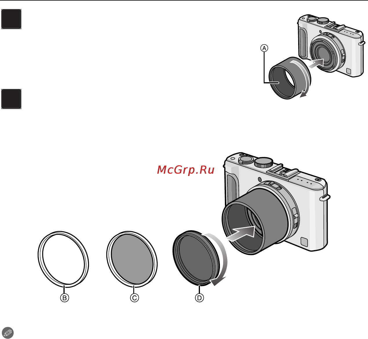 Panasonic LUMIX DMC-LX3 [128/160] Прикрепите фильтр