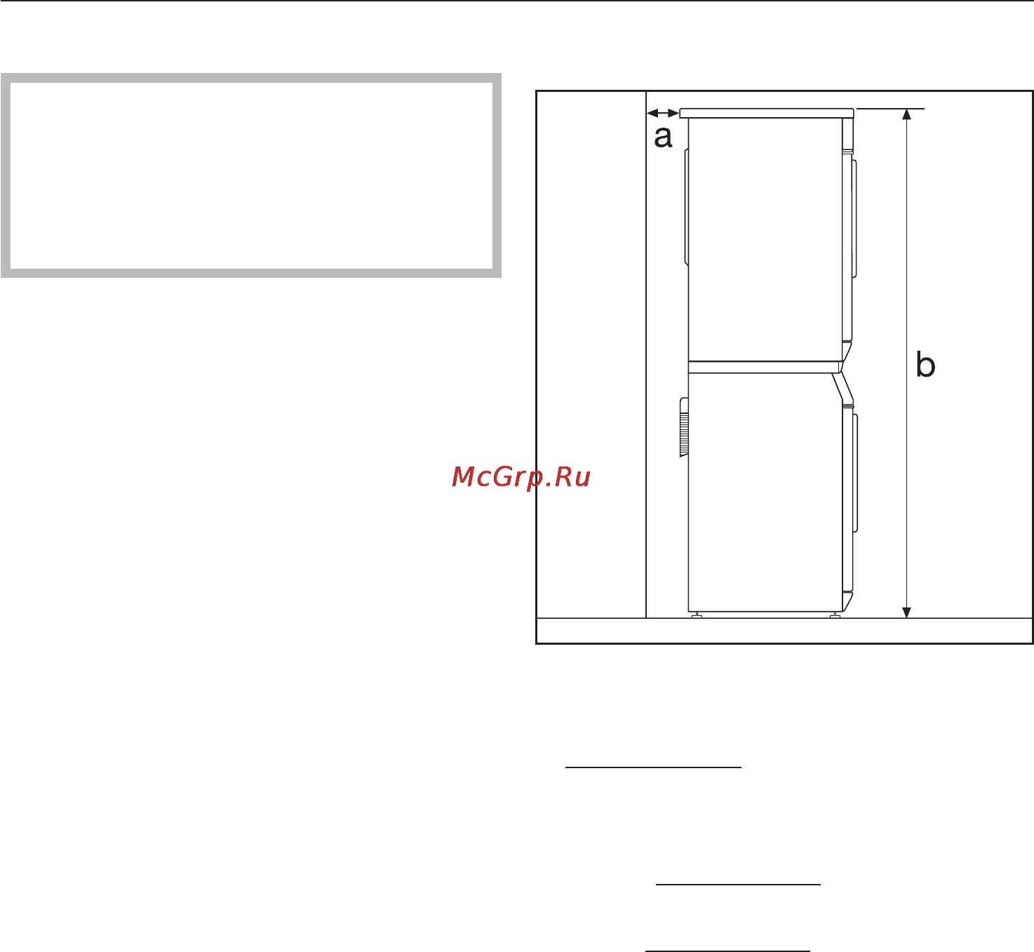 Miele W 3845 WPS [50/68] Óñòàíîâêà ñòèðàëüíîé è ñóøèëüíîé ìàøèí â êîëîííó 50