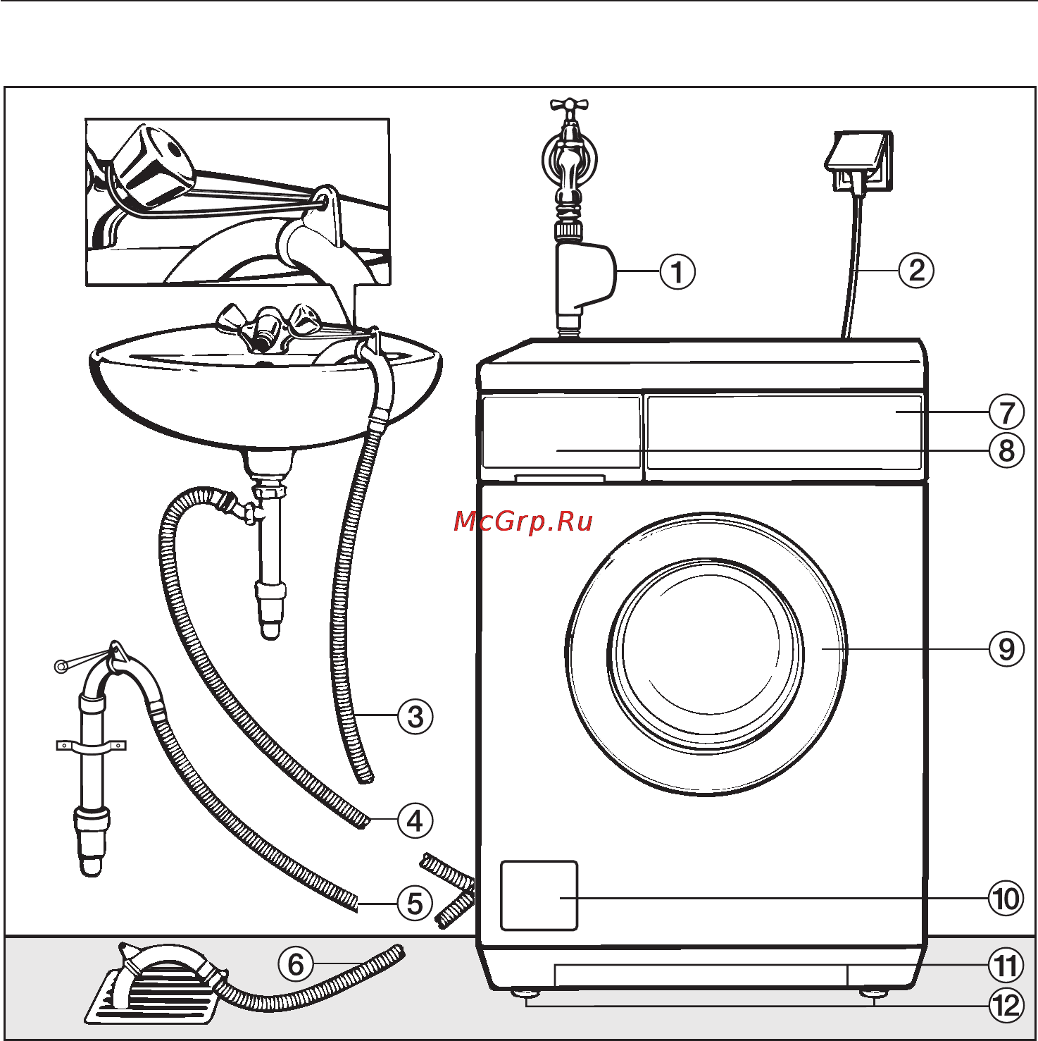 Miele W 3821 WPS [43/68] Óñòàíîâêà è ïîäêëþ åíèå 43