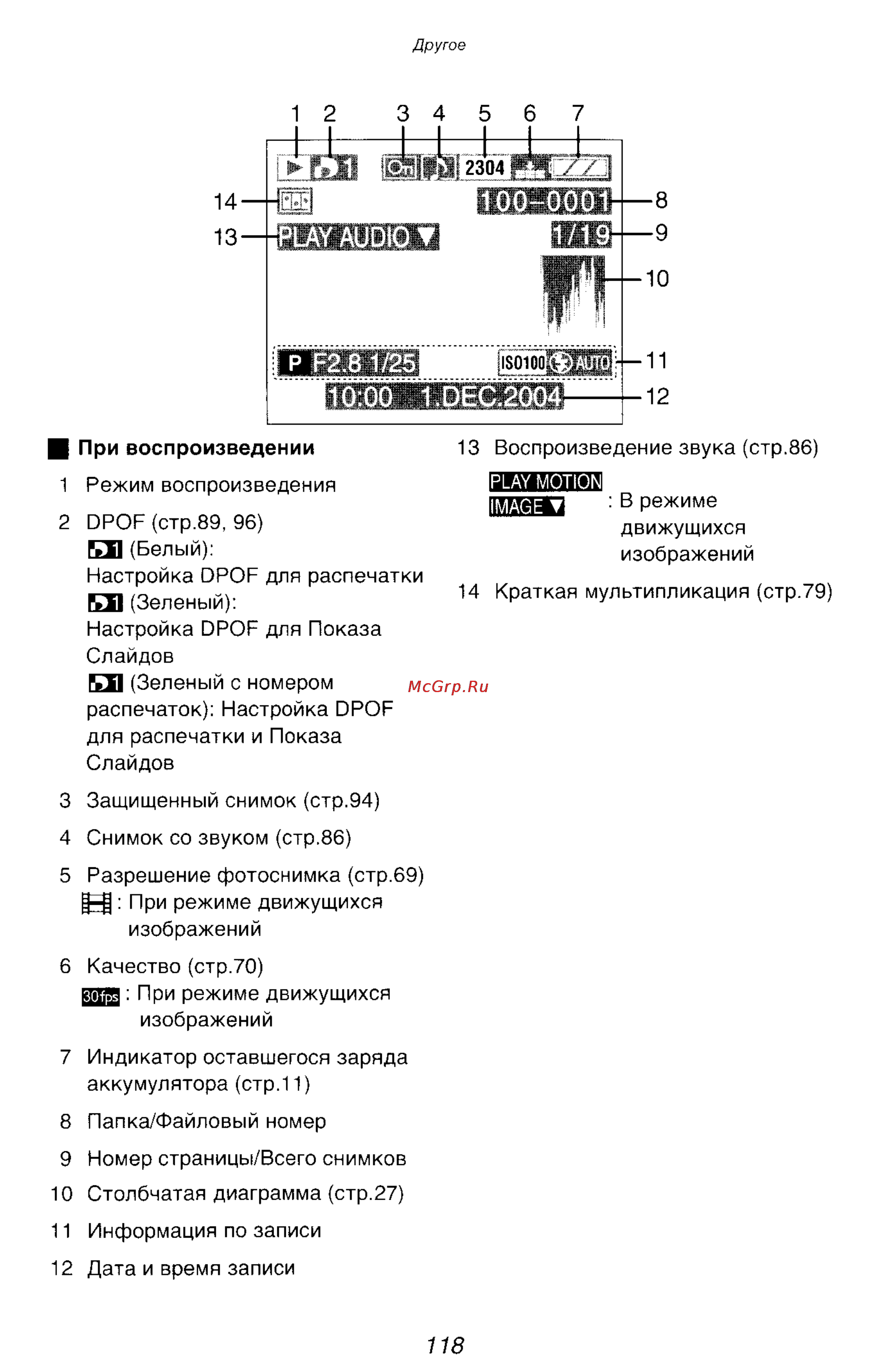 Panasonic LUMIX DMC-FZ10 Инструкция по эксплуатации онлайн [118/182] 33076