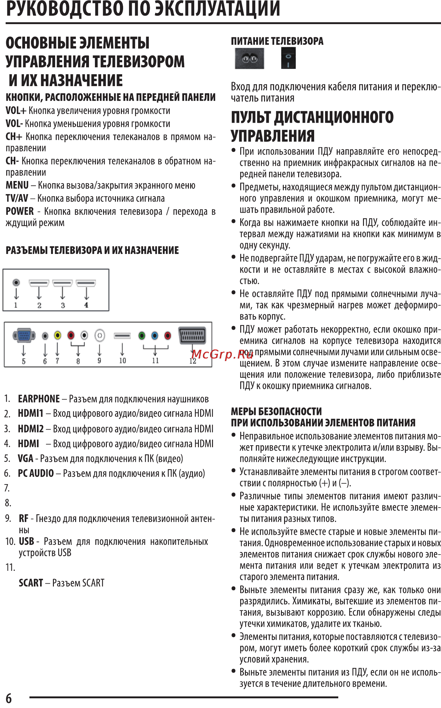 Supra STV-LC32800WL Инструкция по эксплуатации онлайн [6/23] 33093