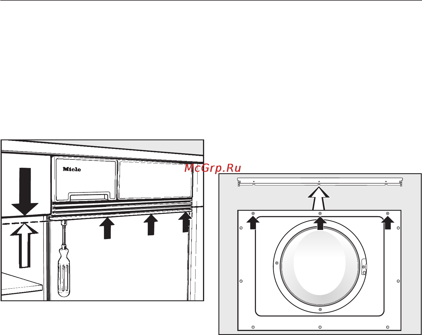 Miele W 2839i WPM [57/76] Ðåãóëèðîâêà ïîä ðàçìåð âûäâèæíîãî ÿùèêà 57