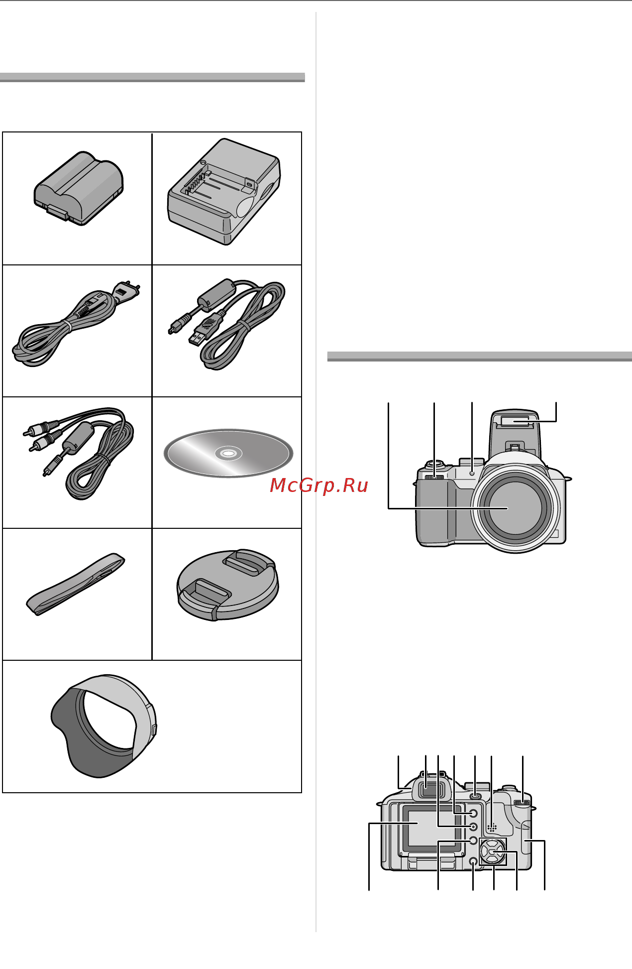 Panasonic LUMIX DMC-FZ50 [11/156] Названия составных частей