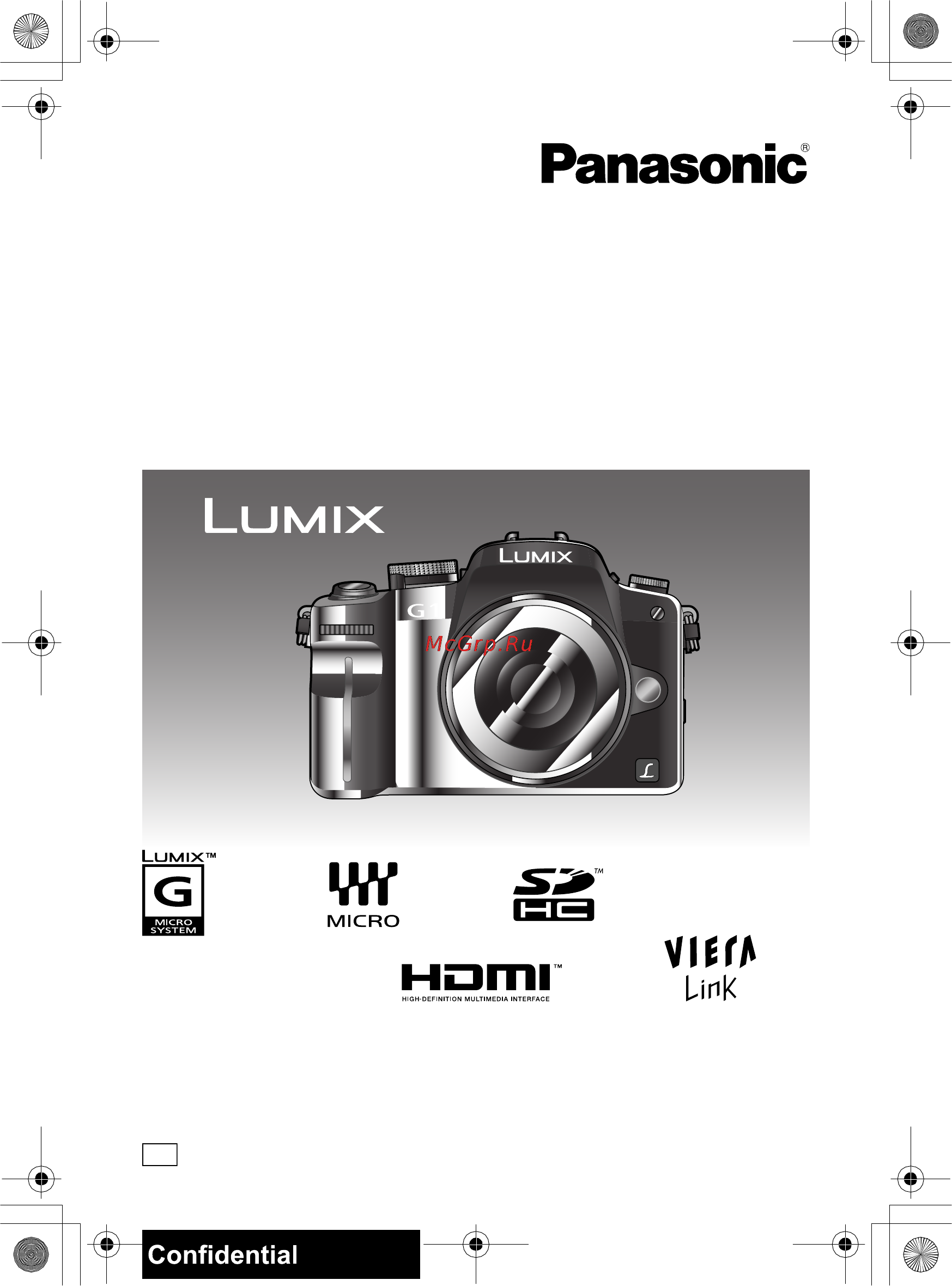 Panasonic LUMIX DMC-G1K Инструкция по эксплуатации онлайн