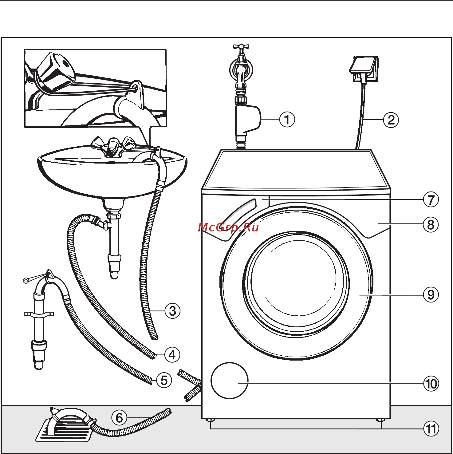 Miele W 1734 WPS [42/64] Óñòàíîâêà è ïîäêëþ åíèå 42
