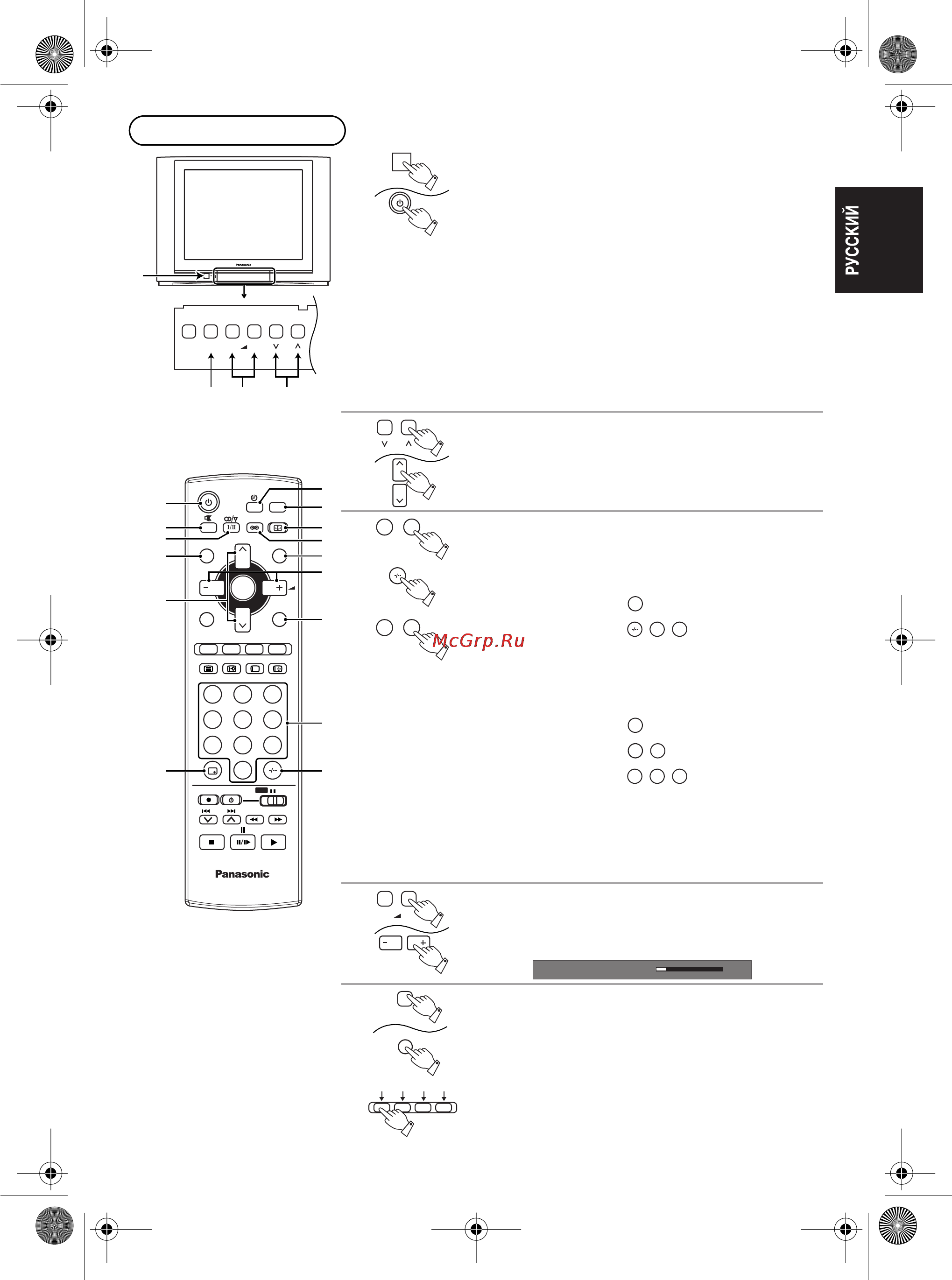 Panasonic TX-25F150T [7/30] Основные операции