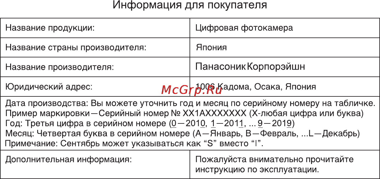 Panasonic LUMIX DMC-GF2C Инструкция по эксплуатации онлайн [47/48] 33274