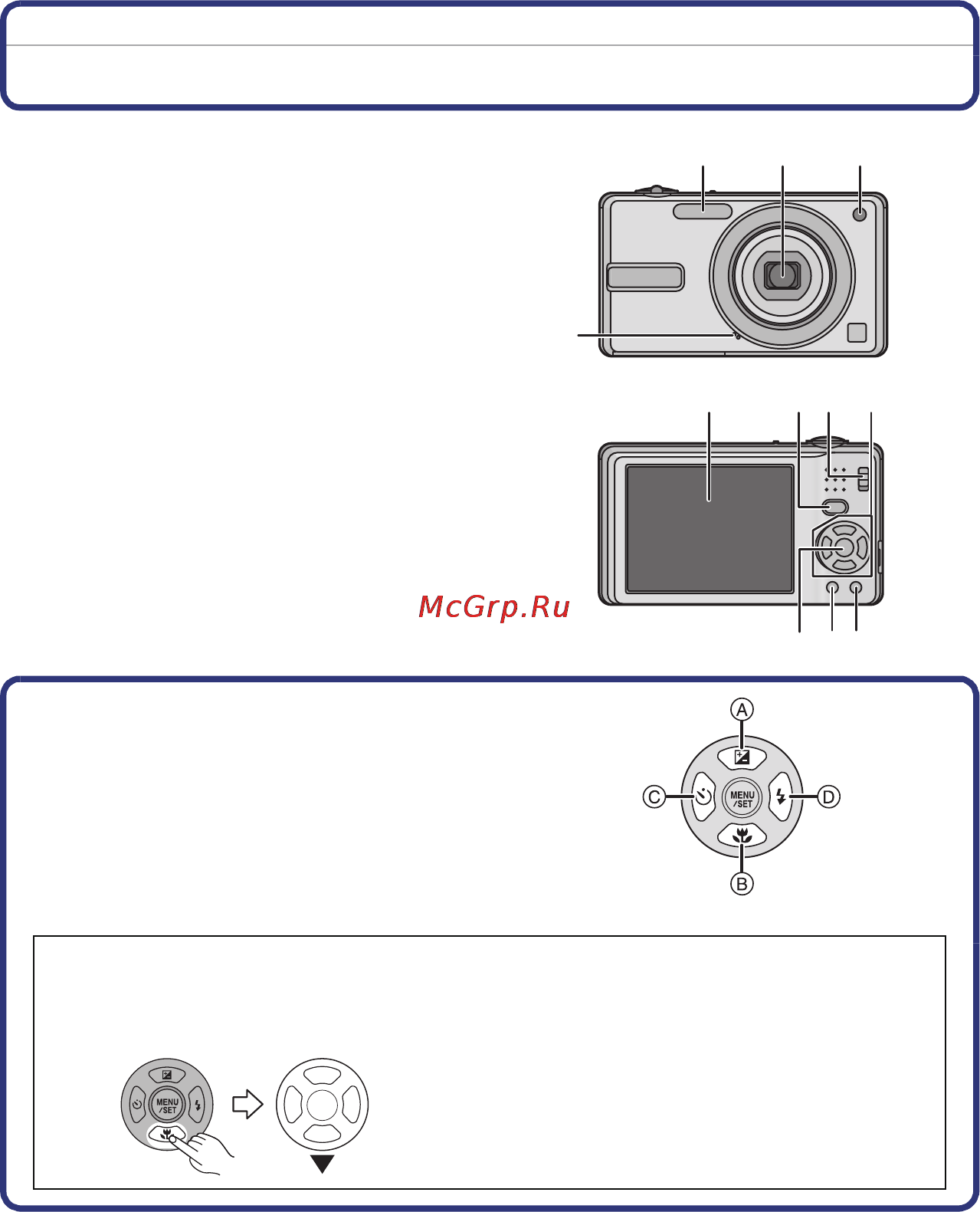 Panasonic LUMIX DMC-F3 [7/130] Названия составных частей