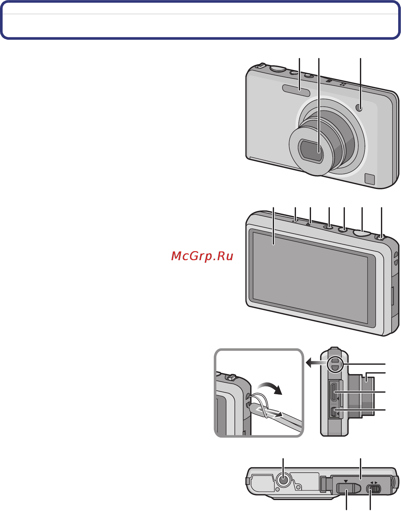 Panasonic LUMIX DMC-FX77 [6/155] Названия составных частей