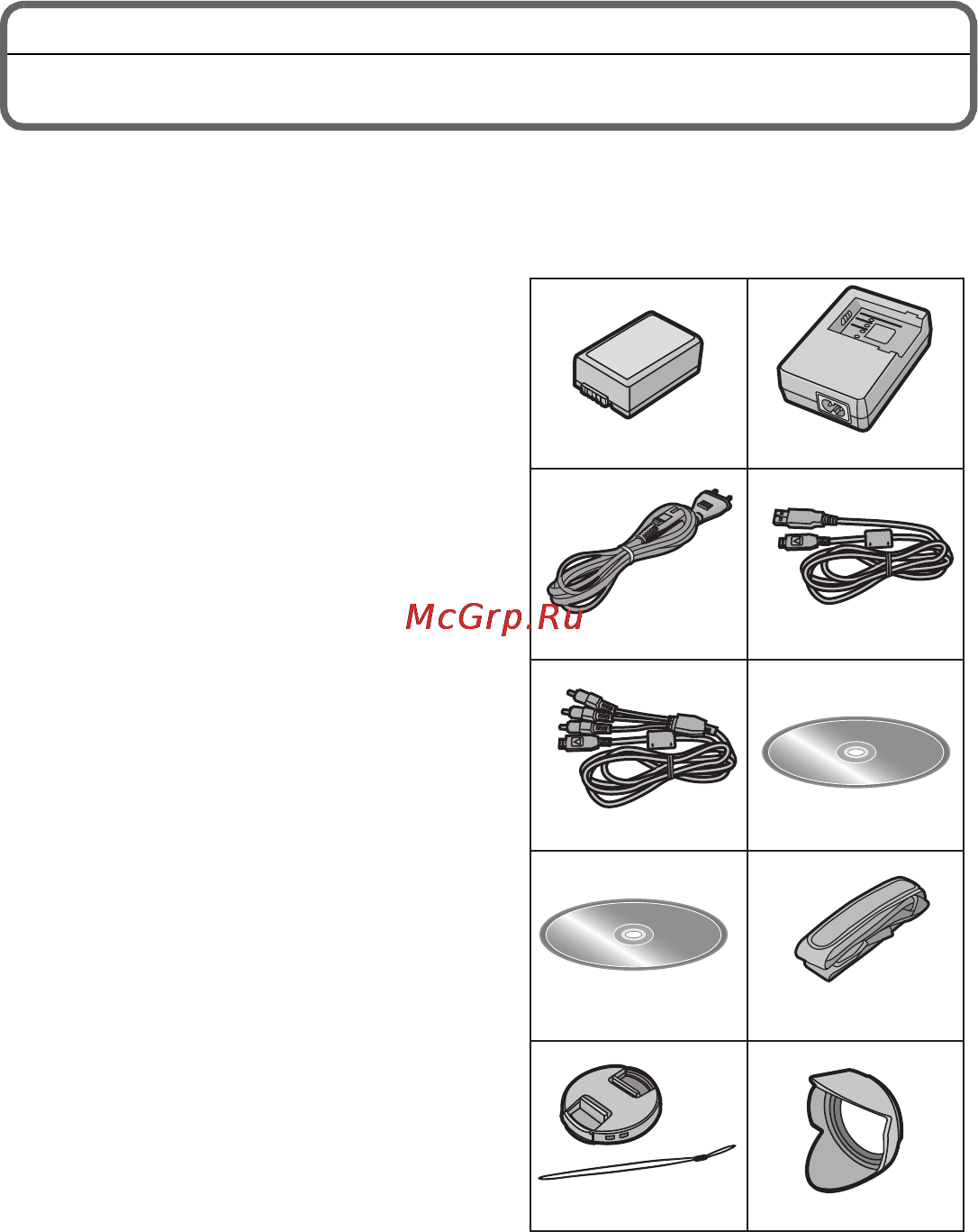 Panasonic LUMIX DMC-FZ45 [6/36] Стандартные принадлежности