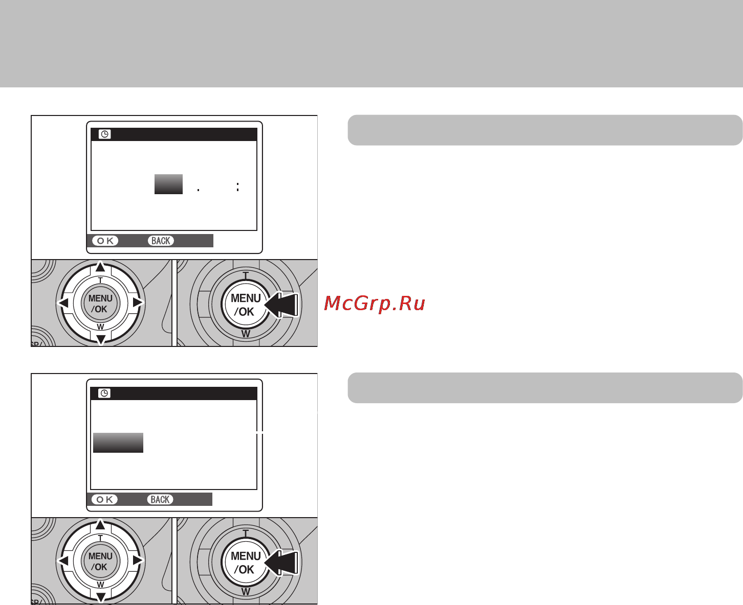 Fujifilm FinePix S9000 [18/140] Корректировка даты и времени изменение формата даты