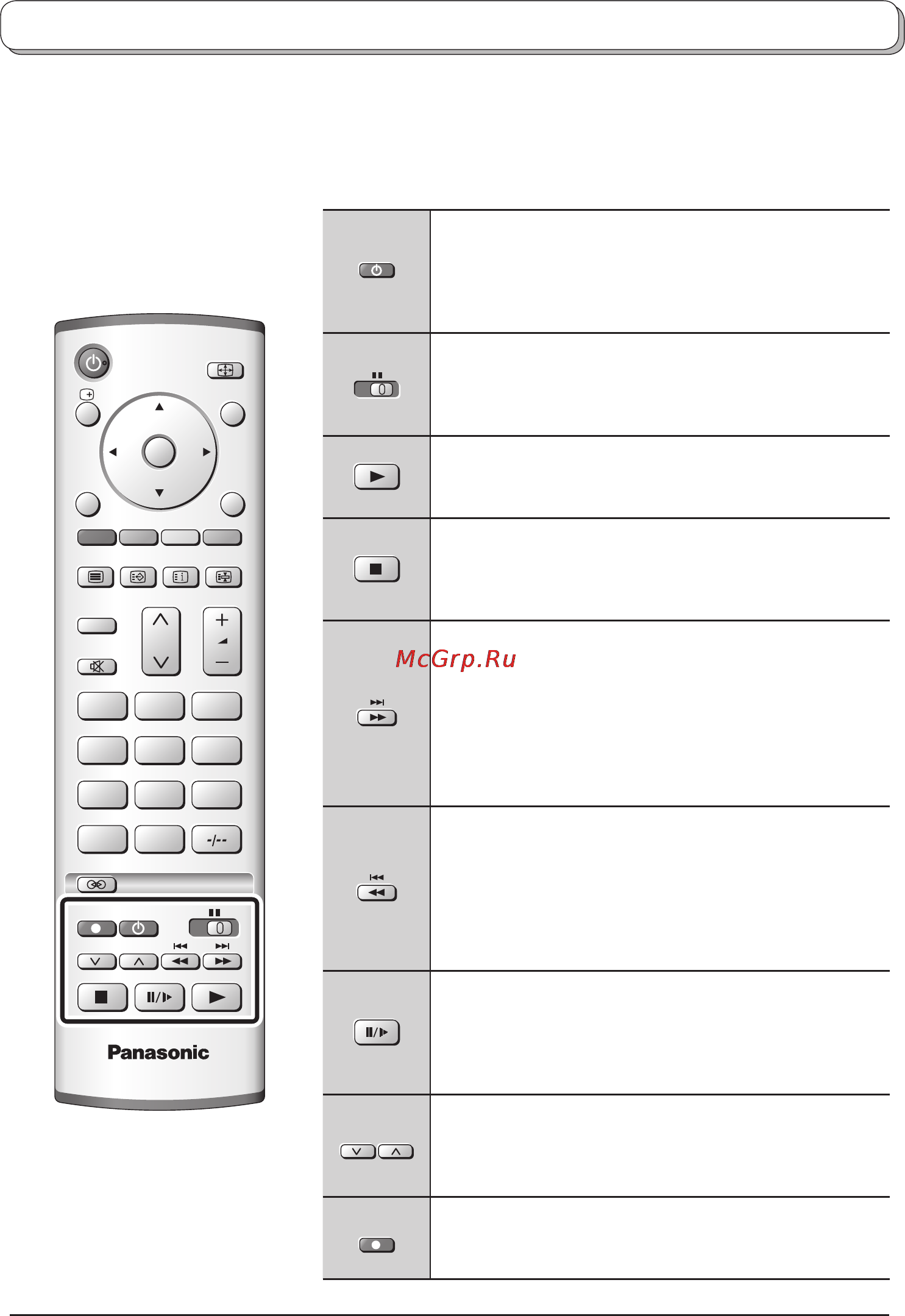 Panasonic TX-20LA60P [19/28] Проигрывание vcr dvd