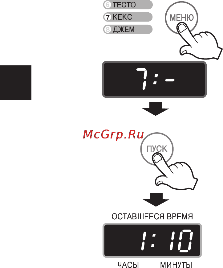LG HB-1001CJ [134/144] Програма готування кексу