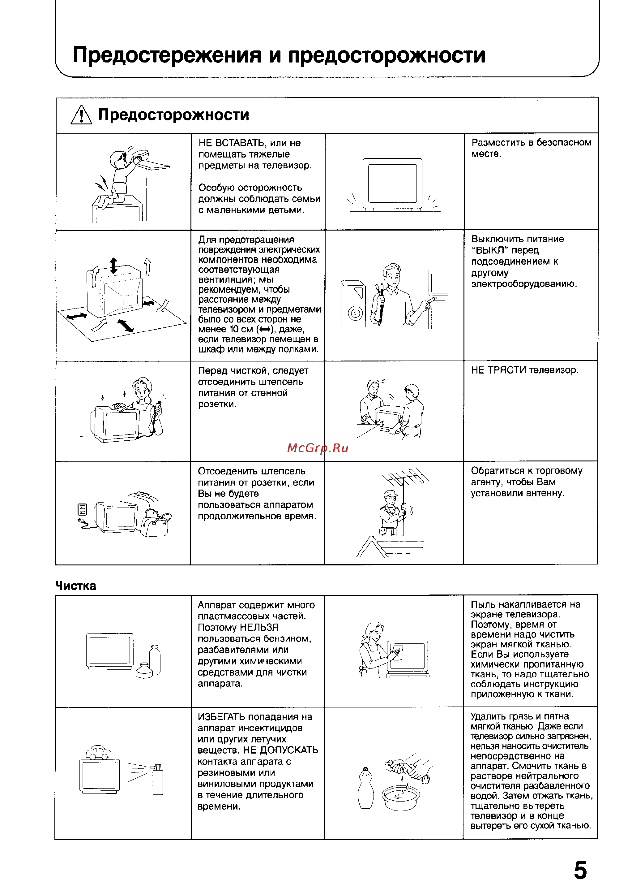 Panasonic TC-21GF80R [5/31] Чистка
