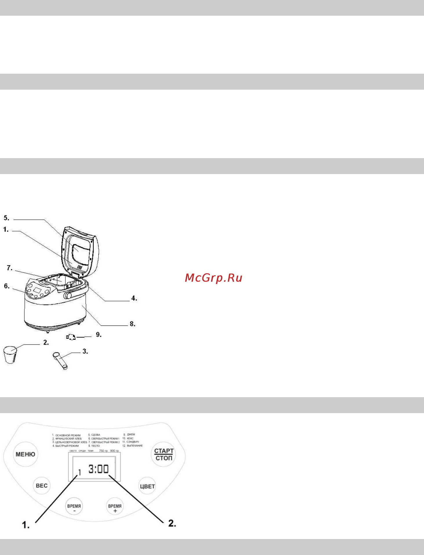 Gorenje BM 900 W UR [10/22] Познайомтеся із панеллю управління