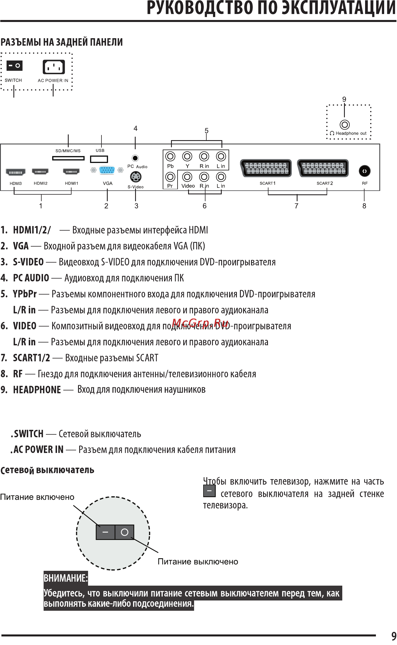 Supra STV-LC2615W Инструкция по эксплуатации онлайн [9/23] 33835