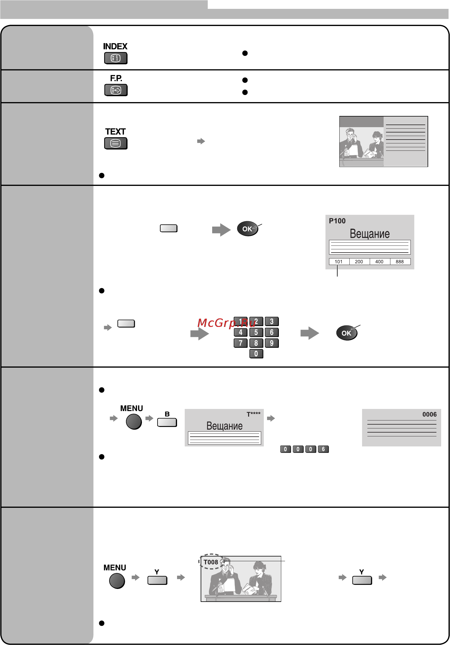 Panasonic TX-R26LE8 [11/32] Просмотр телетекста продолжение