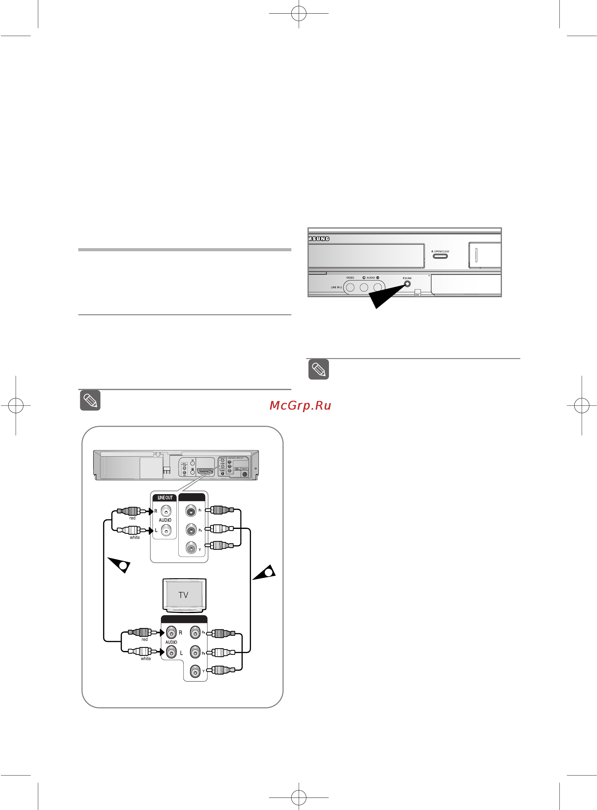 Samsung DVD-V6700 [65/109] Пщкпочення dvd вщеоматтофона до телеввора 3 застосуванням компонентного вщео кабелю тиъки dvd