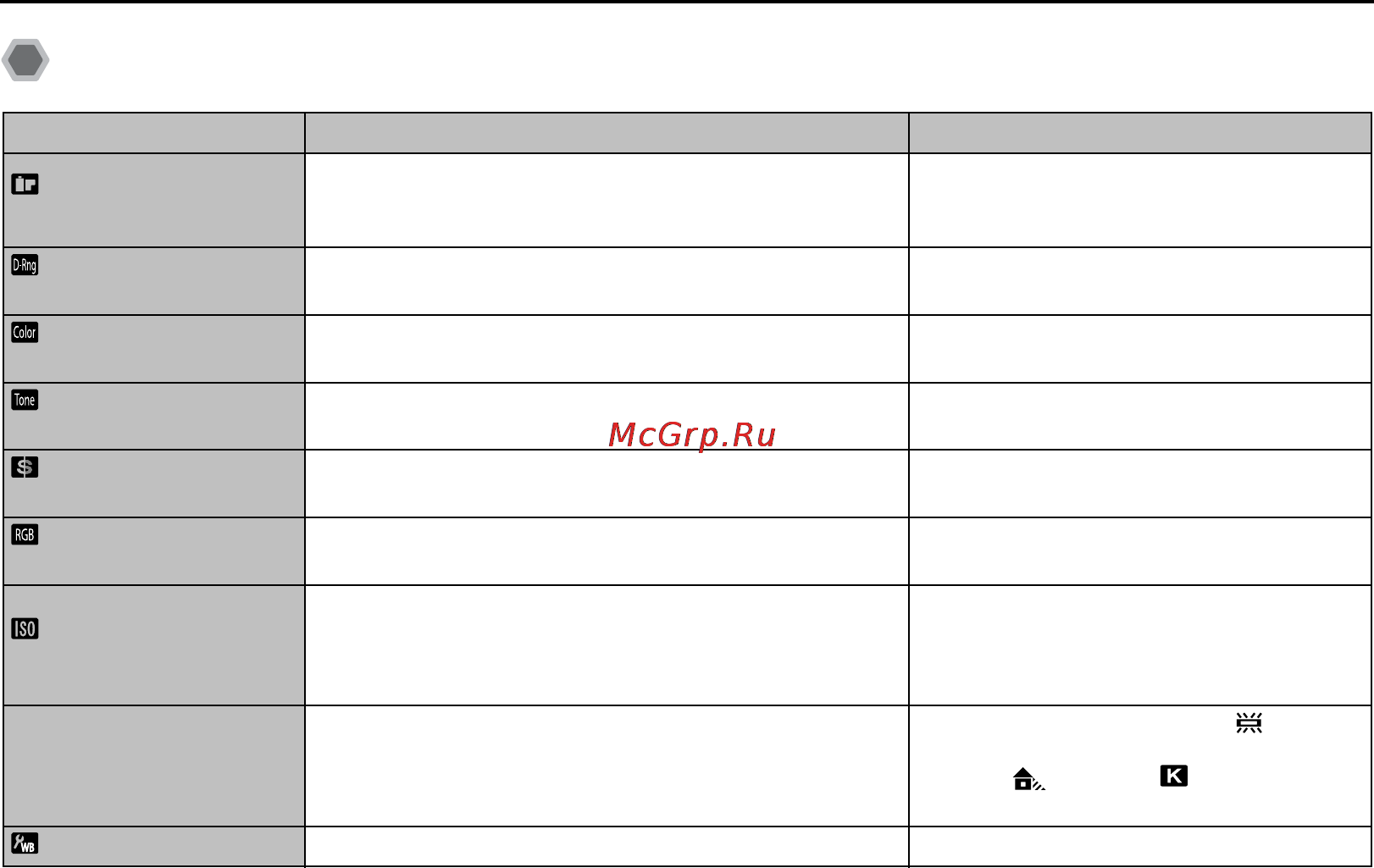 Fujifilm FinePix S5 Pro [106/228] Список опций меню съемки shooting menu