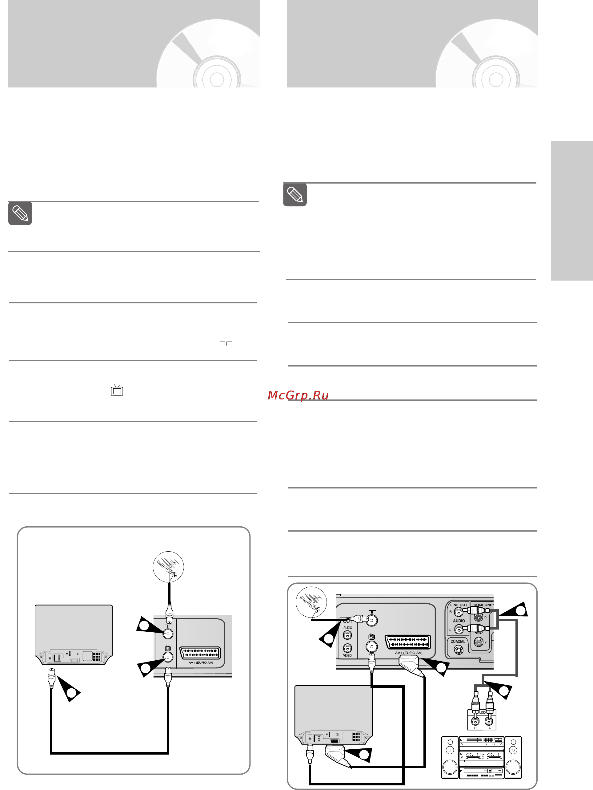 Samsung DVD-V5500 [11/66] Подключение комбо dvd проигрывателя к телевизору с использованием вч кабеля