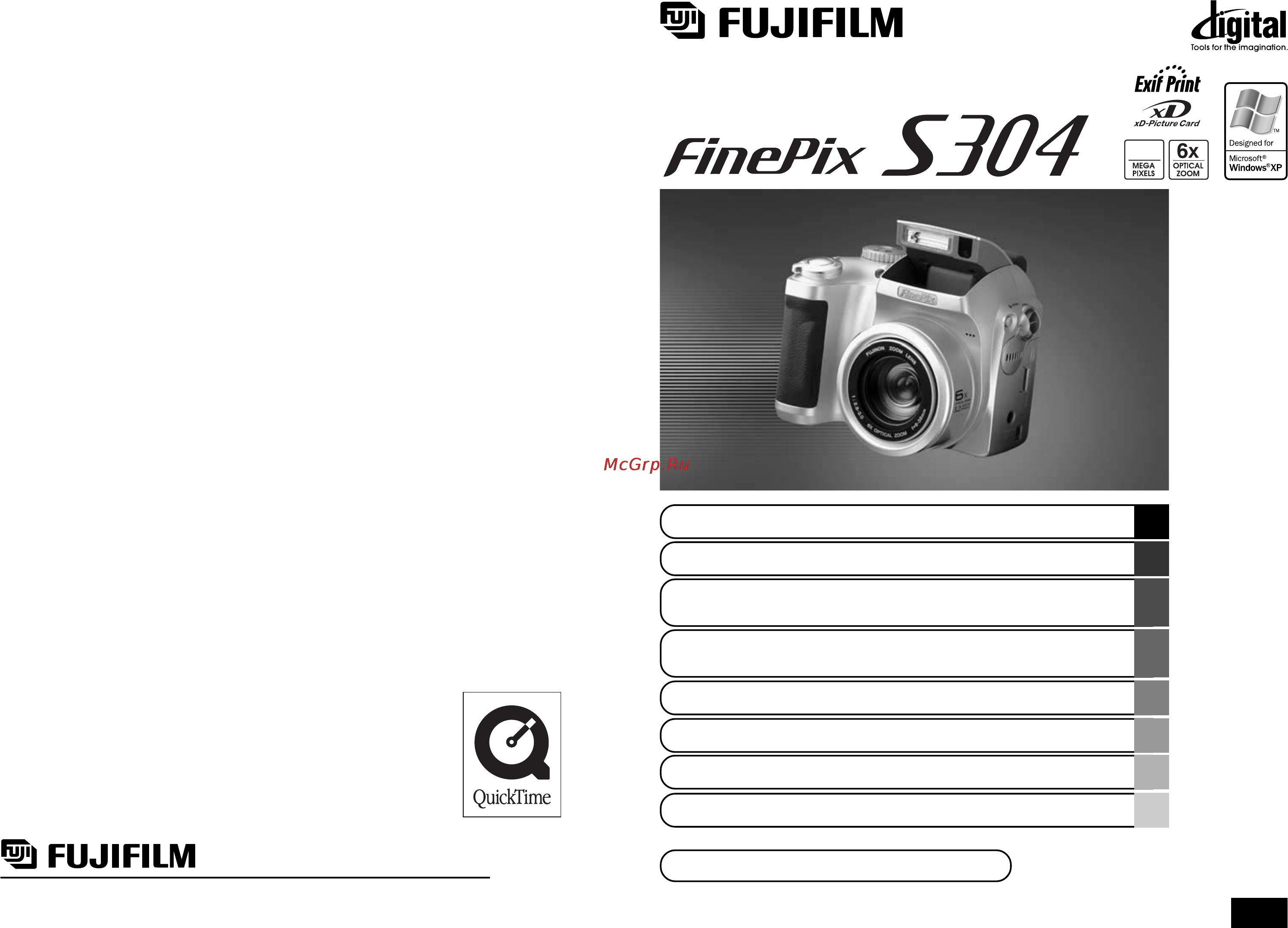 Fujifilm FinePix S304 Инструкция по эксплуатации онлайн