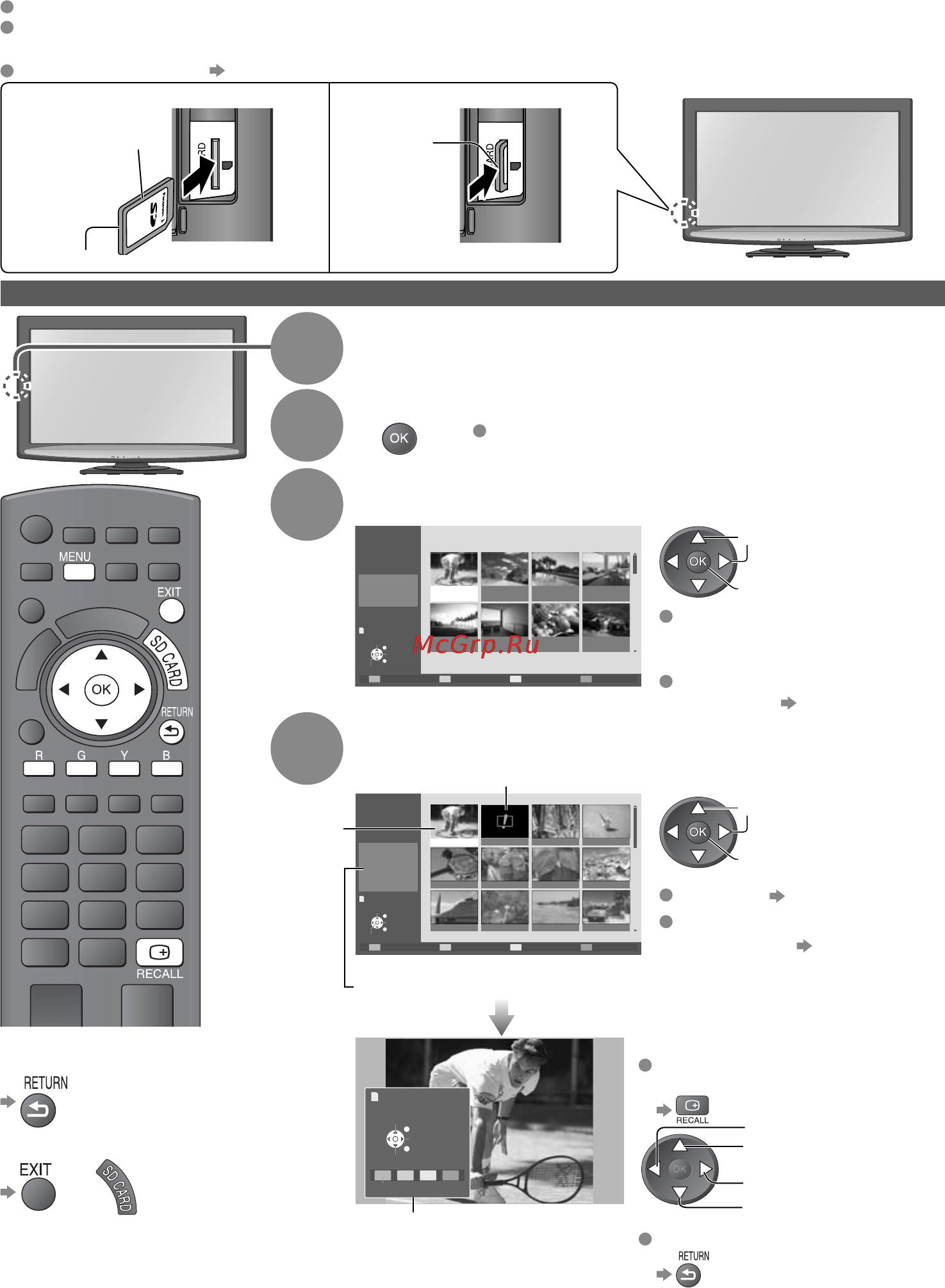 Panasonic TX-LR32C12 [30/52] Просмотр с карты sd