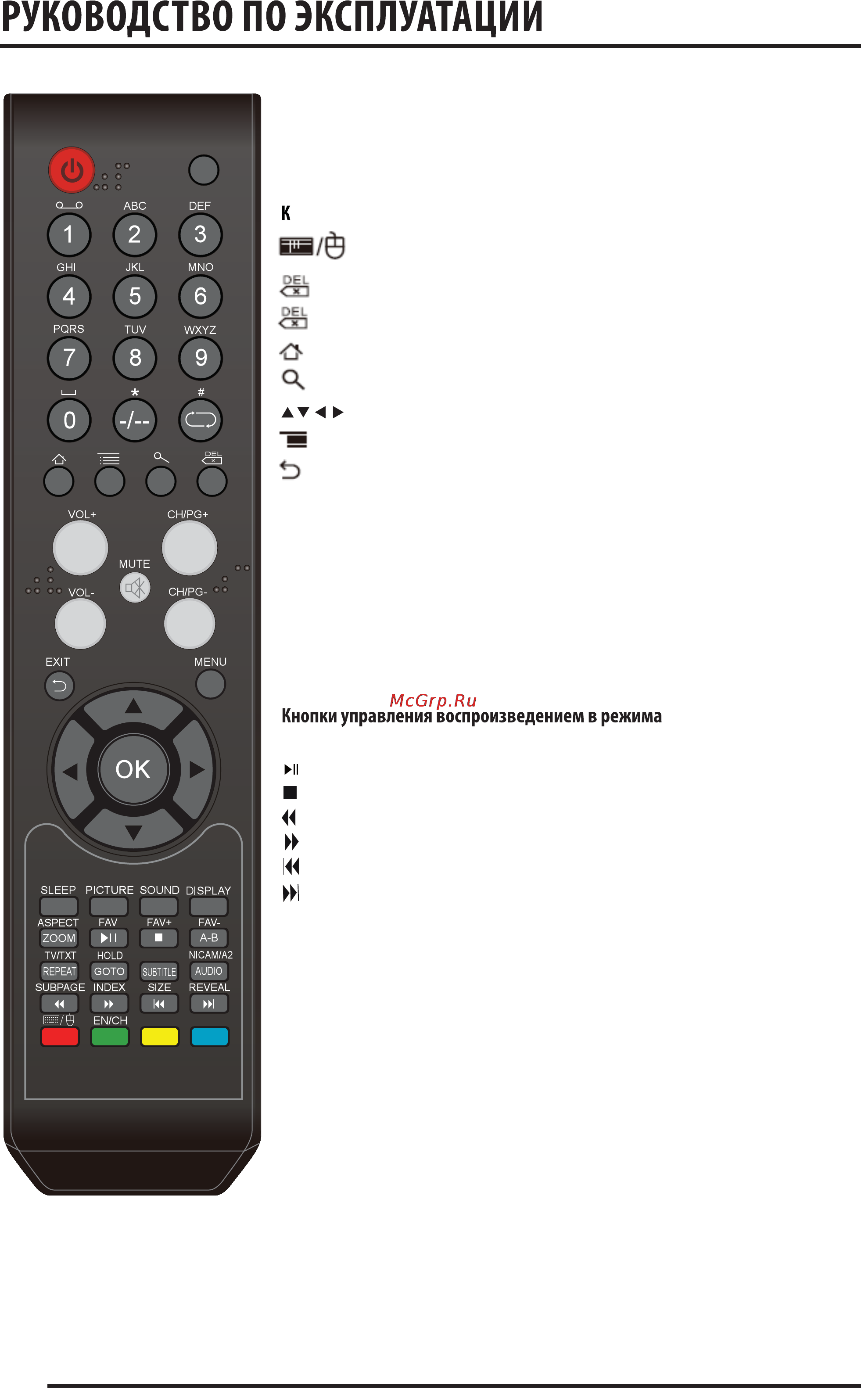 Supra STV-LC46S990FL [10/40] Кнопка возврата в предыдущее меню