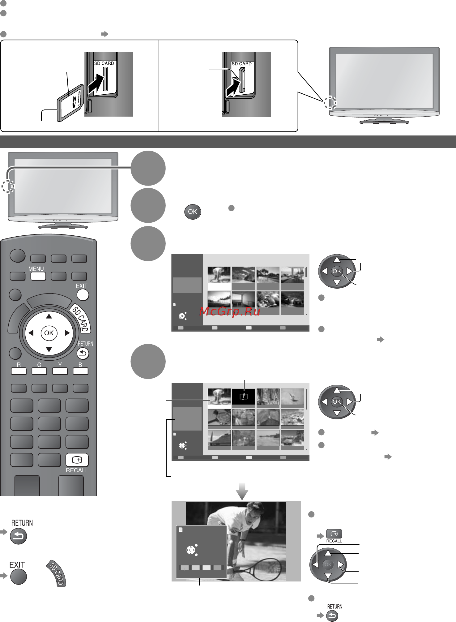 Panasonic TX-LR32S11 [30/52] Просмотр с карты sd