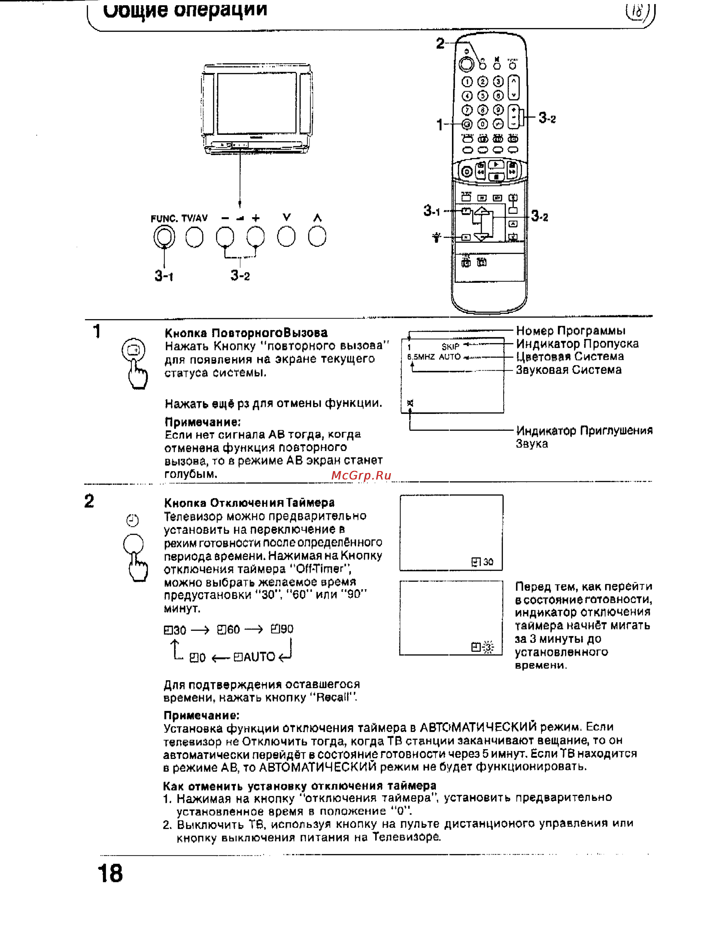 Panasonic TX-2166T Инструкция по эксплуатации онлайн [18/28] 34014