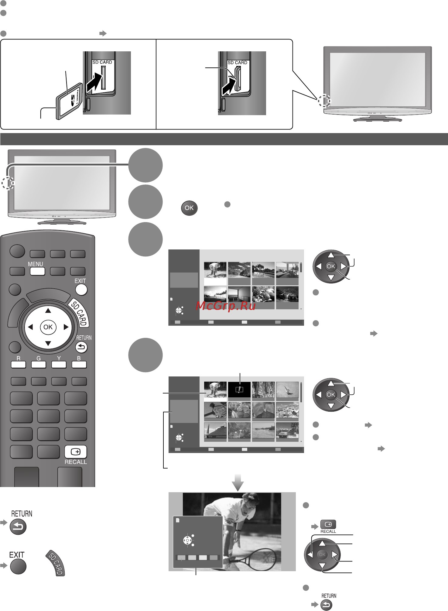 Panasonic TX-LR37S10 [30/52] Просмотр с карты sd