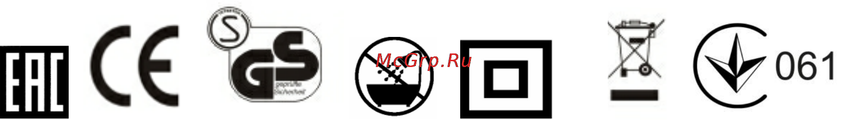 Polaris PMG 1805 [16/25] Сертификаттау туралы ақпарат