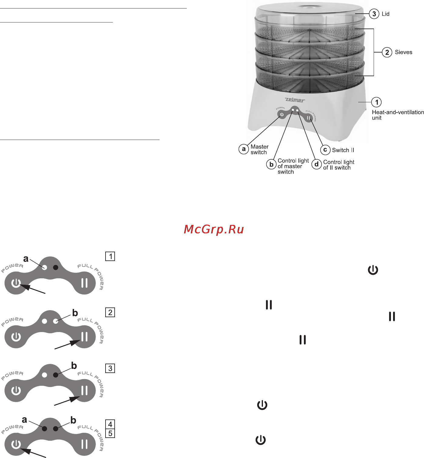 Zelmer 36Z011 [36/40] Get to know your fruit and vegetable dryer