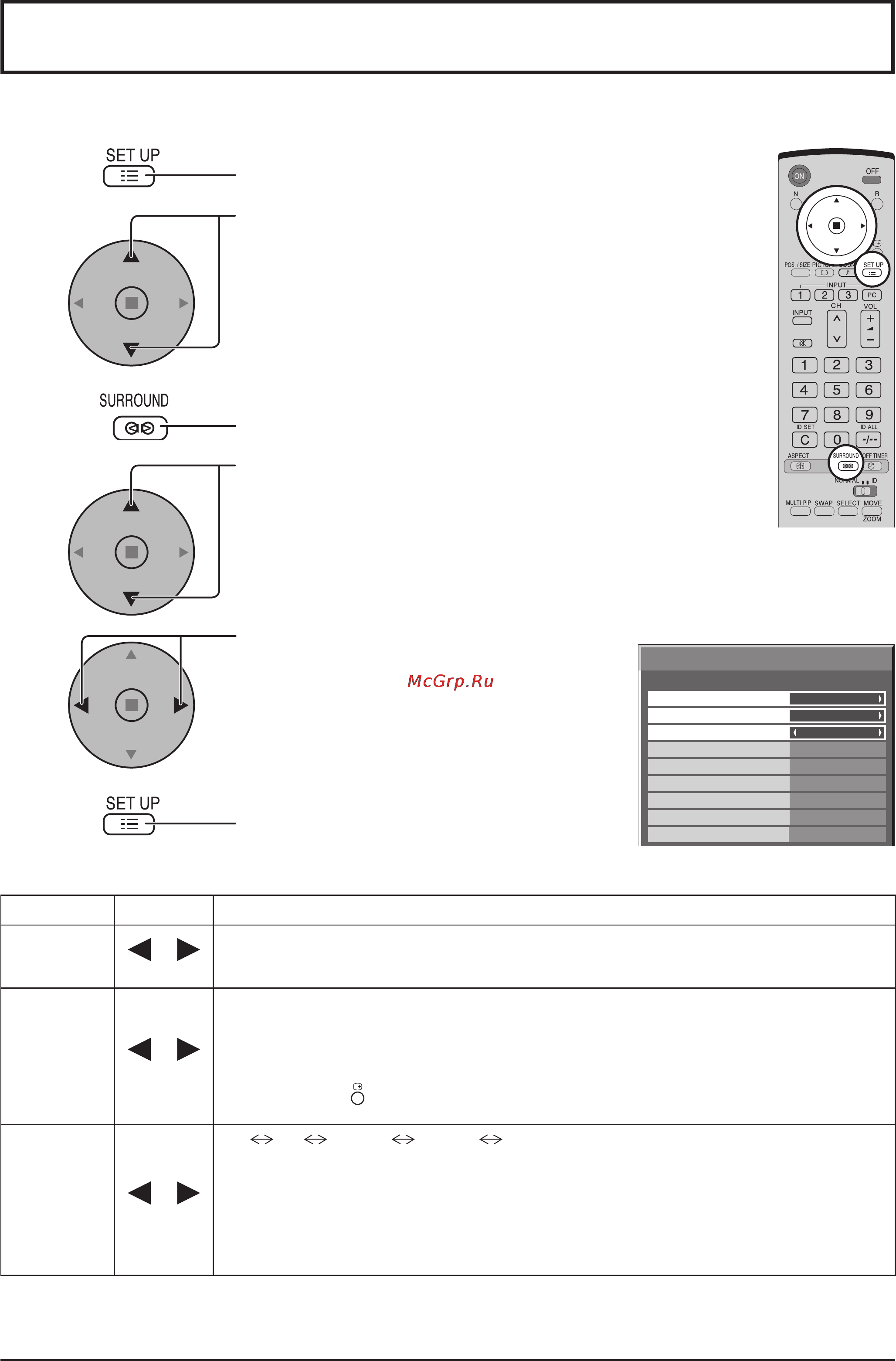 Panasonic TH-42PS10RK [42/60] Options adjustments настройка параметров