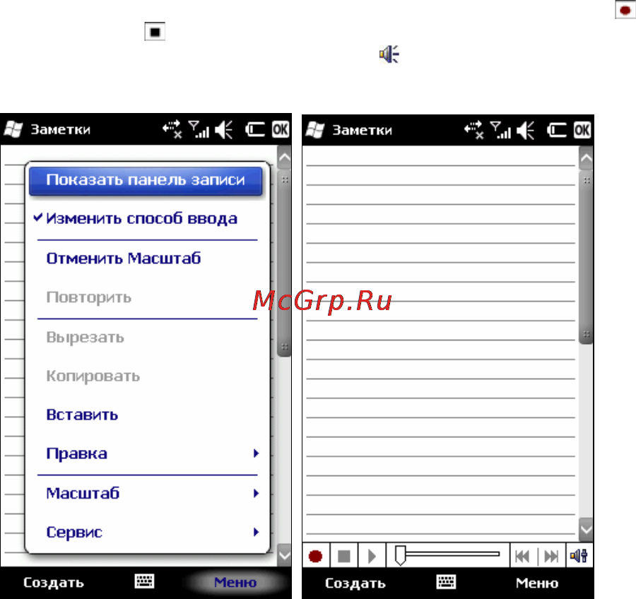 Rover PC G8 Touch [94/145] Добавление голосовых записей в заметки