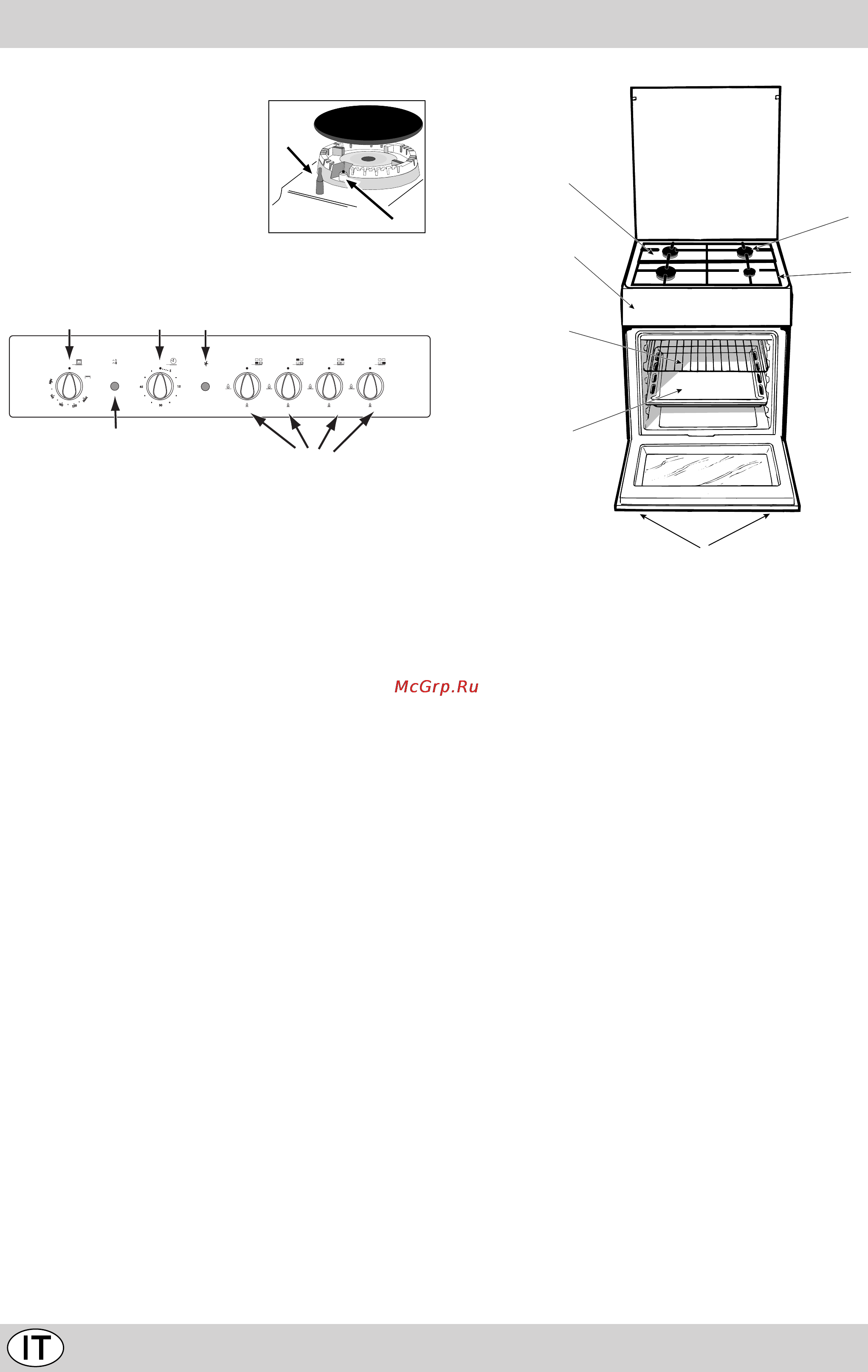 Indesit K6G21S/R [8/68] La cucina con forno gas e grill gas
