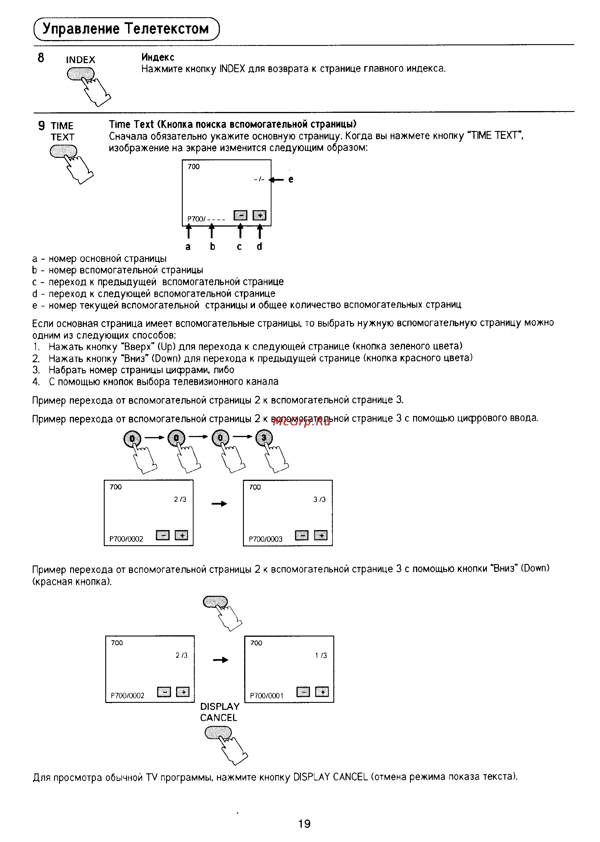 Panasonic TX-14X2T [20/24] Управление телетекстом