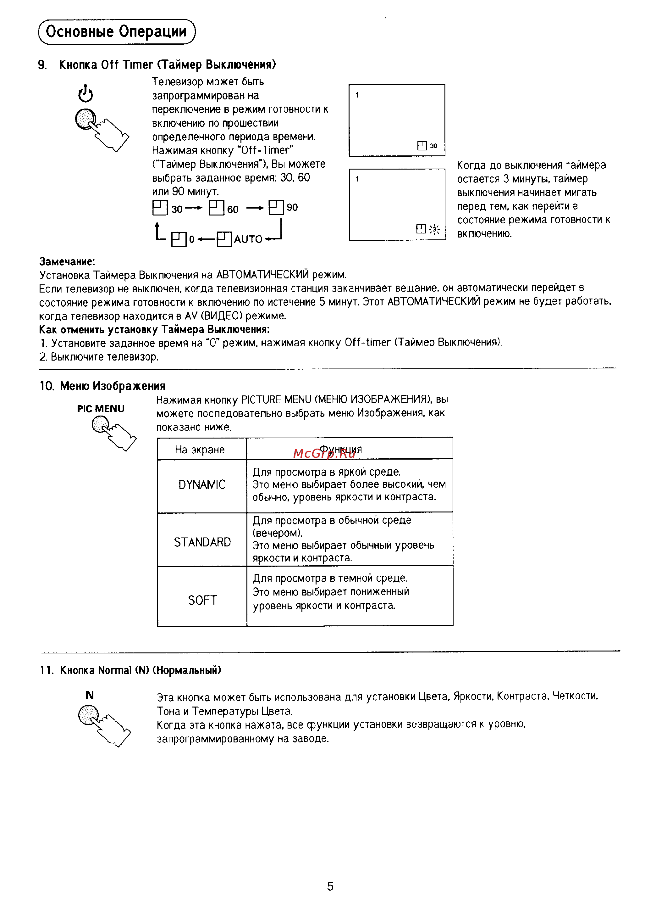 Panasonic TX-14X2T [6/24] Основные операции
