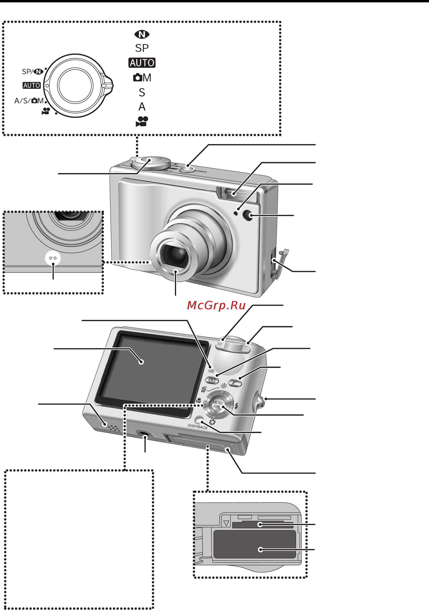 Fujifilm FinePix F11 [9/126] Основные части камеры