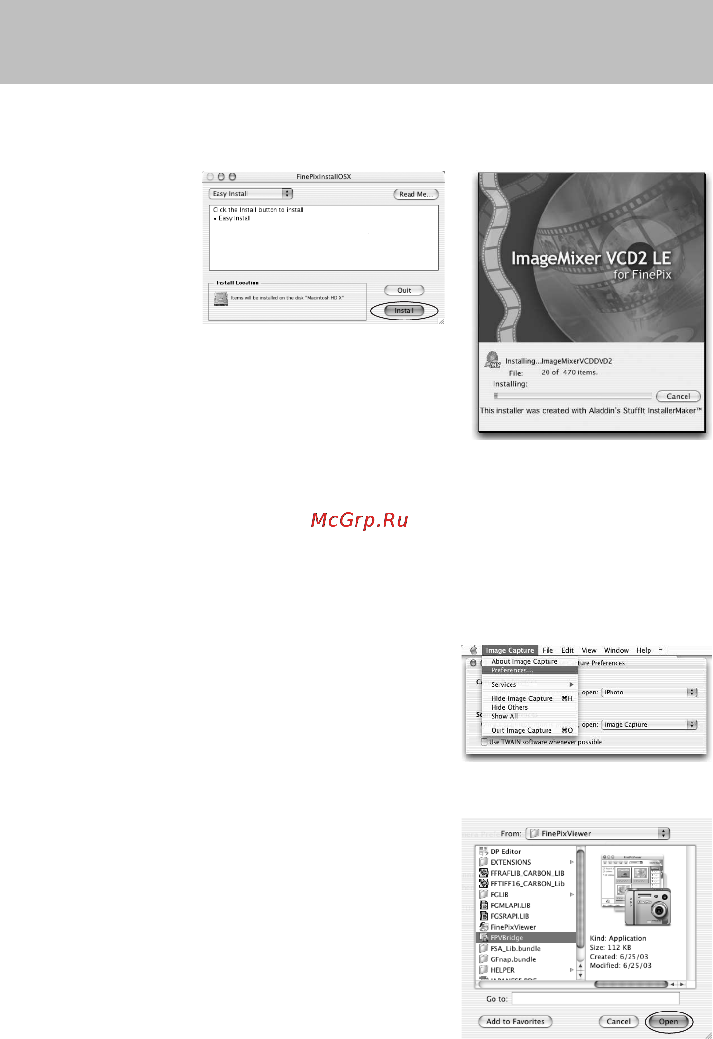 Fujifilm FinePix F11 [98/126] Инсталляция в mac os x