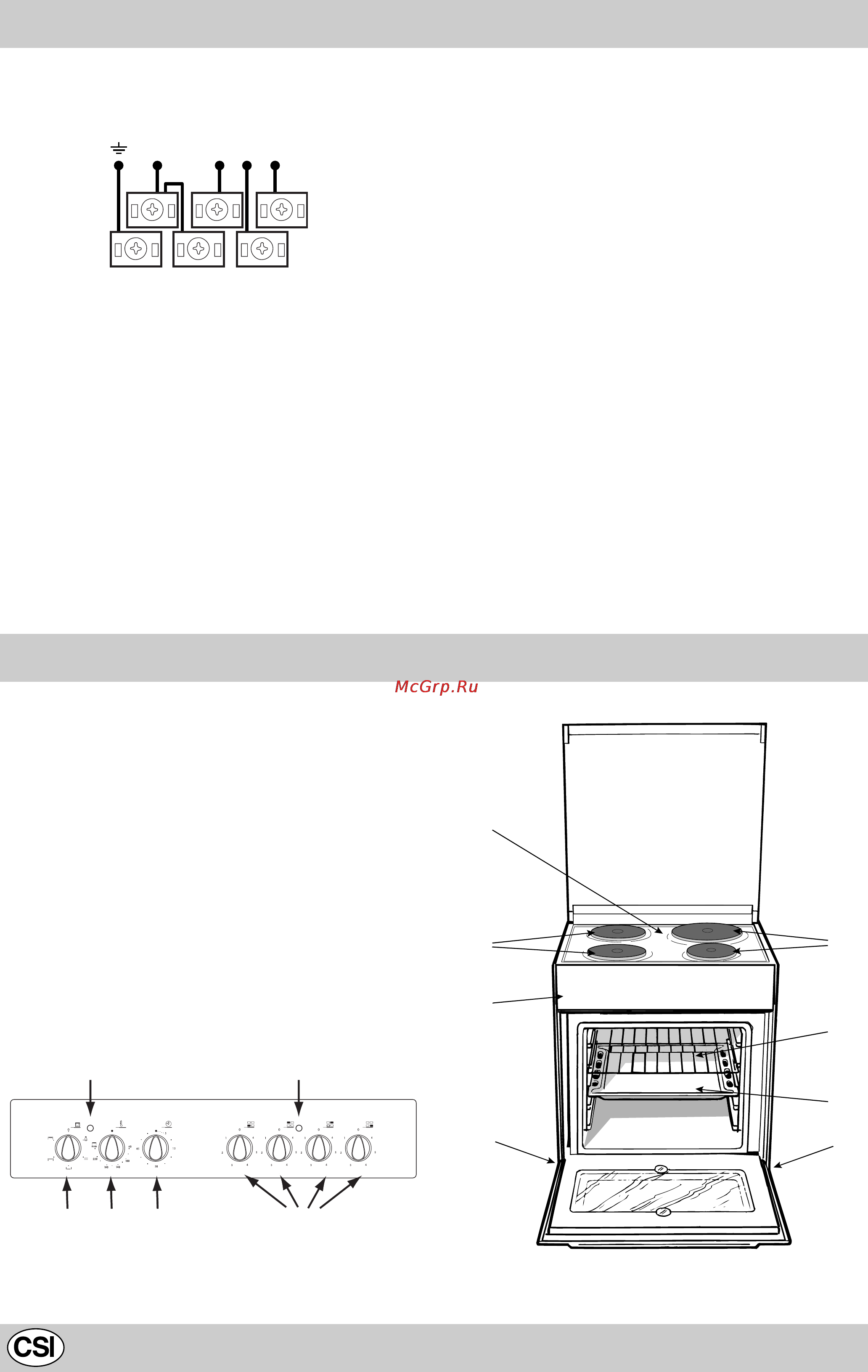 Indesit K6 E11/GR [20/36] Плита с электрической духовкой описание