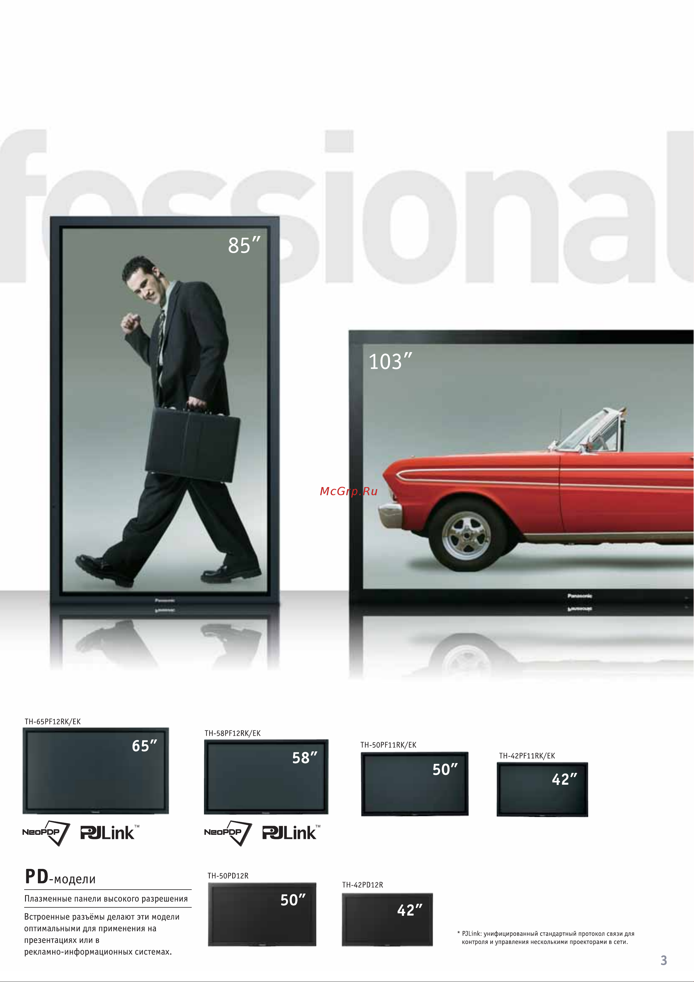 Panasonic TH-103PF12RK [3/24] Ро модели