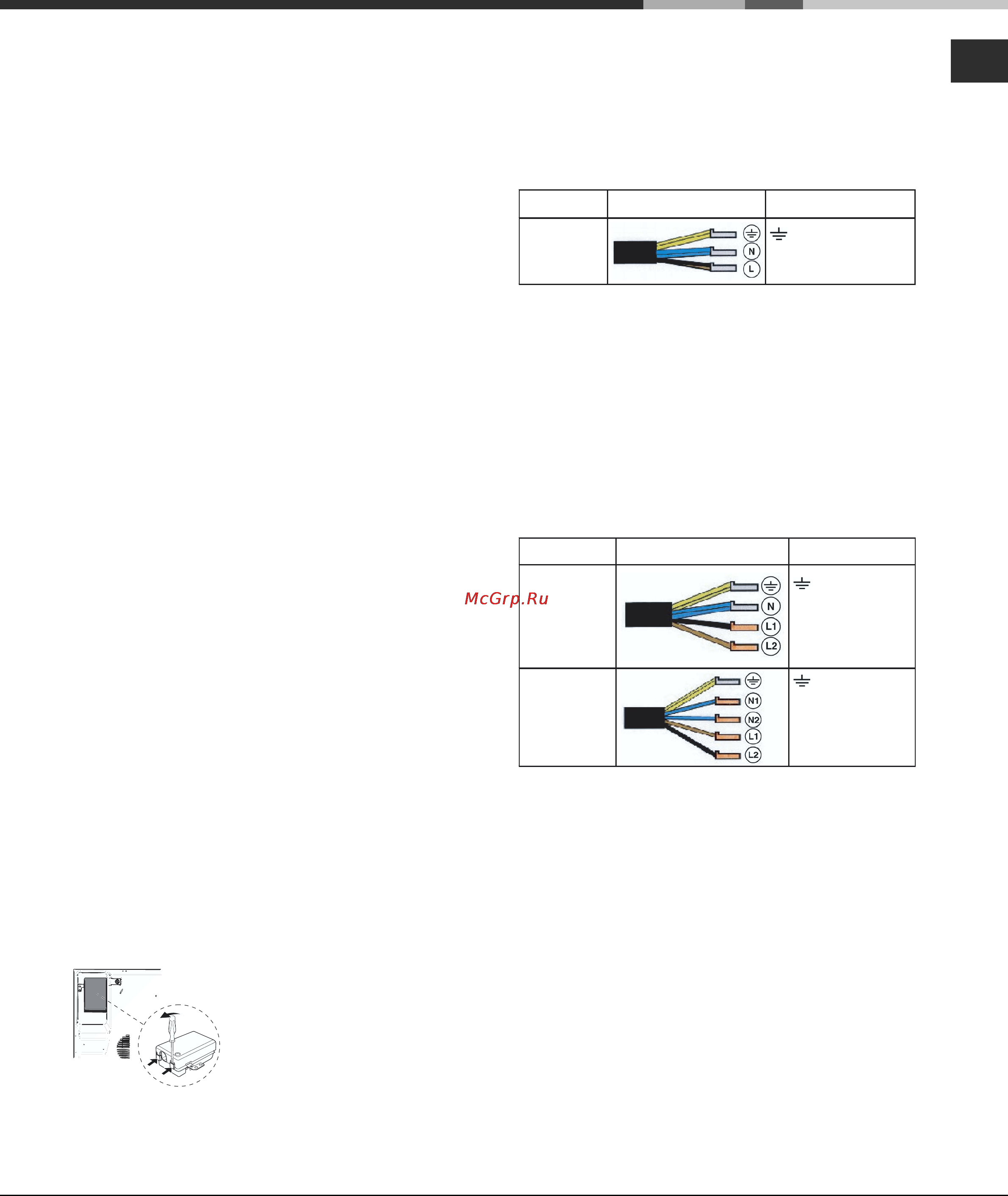 Hotpoint-Ariston 7H KRO 642 TO X [3/28] Electrical connection