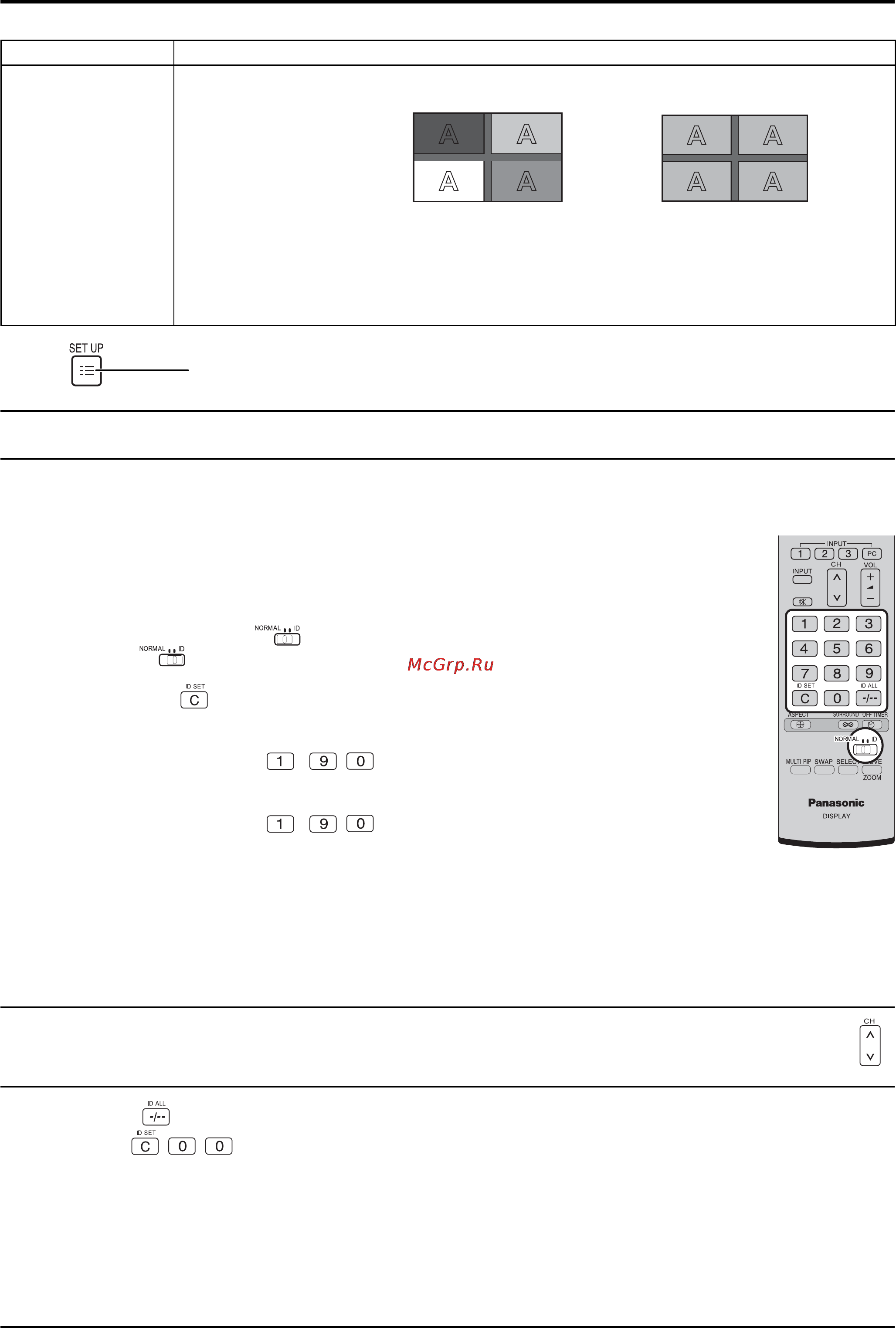 Panasonic TH-42PH12RK [36/52] Функция кода id пульта дистанционного управления